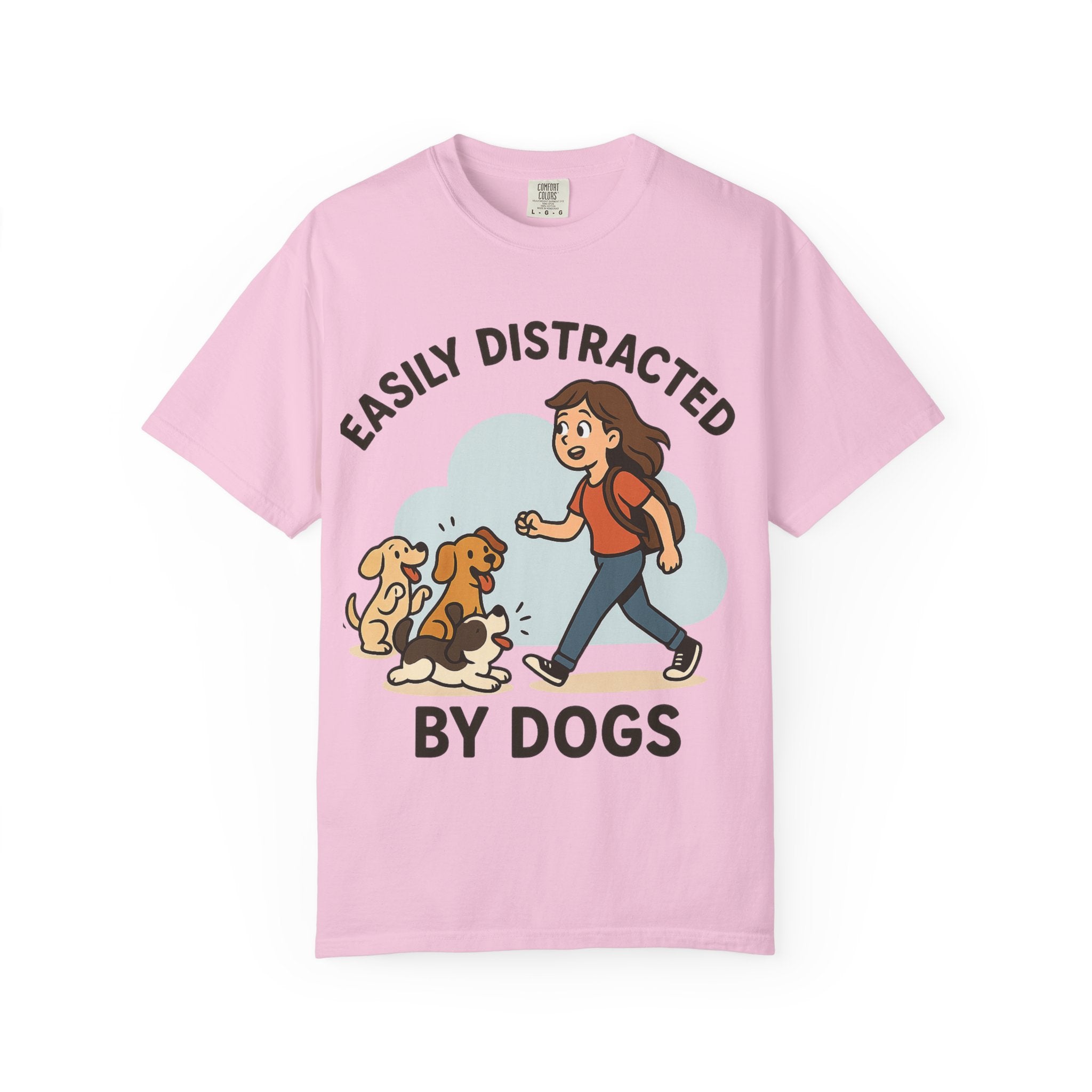 Distracted by Dogs T-Shirt, Cute Dog Lover Tee, Funny Gift for Dog Owners, Casual Wear, Pet Lover Apparel,Gift for pet Owners, Gift for Her