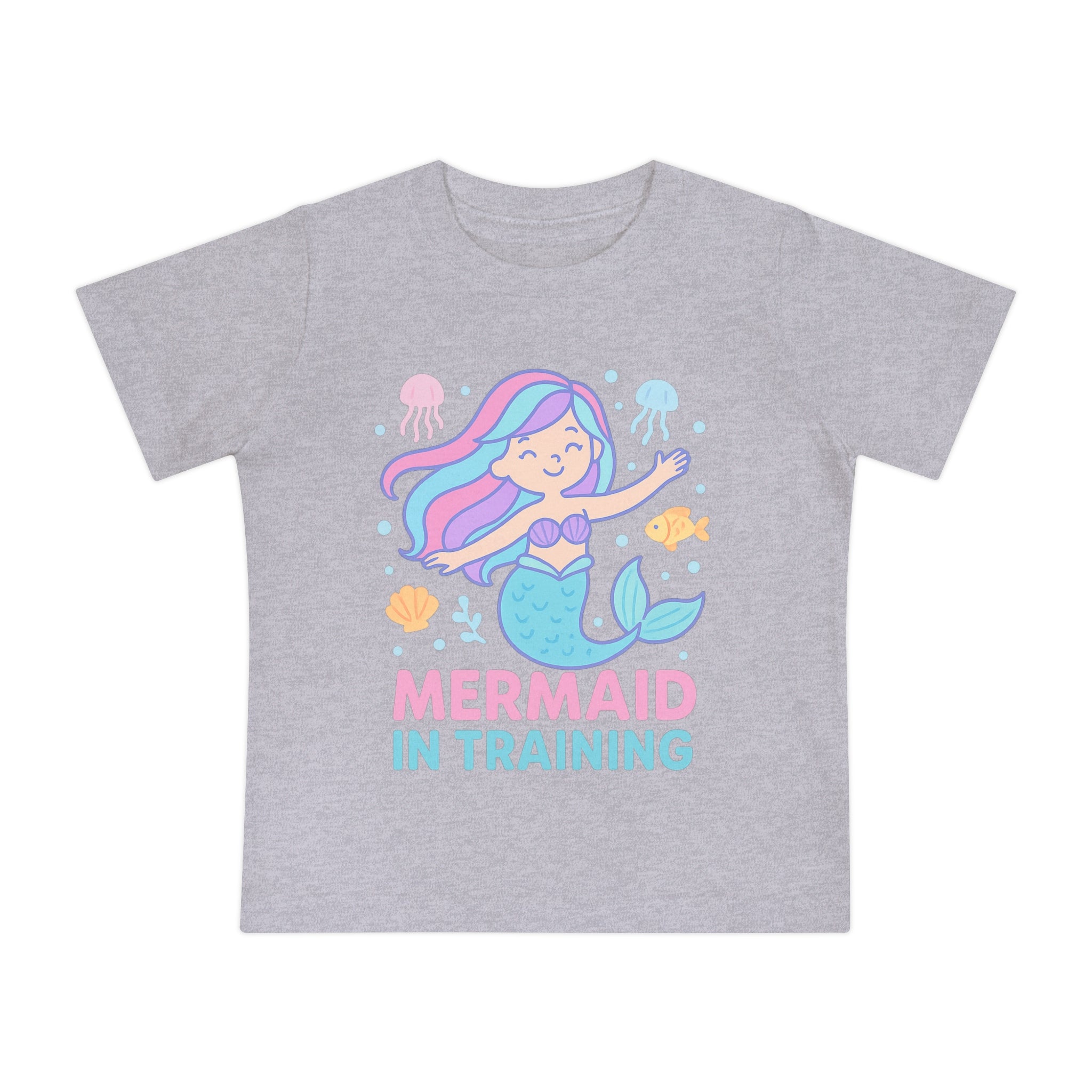 Cute Mermaid Baby T-Shirt, Toddler Tee, Summer Outfit, Birthday Gift, Baby Shower Gift, Kids Clothing, Cute T-Shirt, Gift For Kids