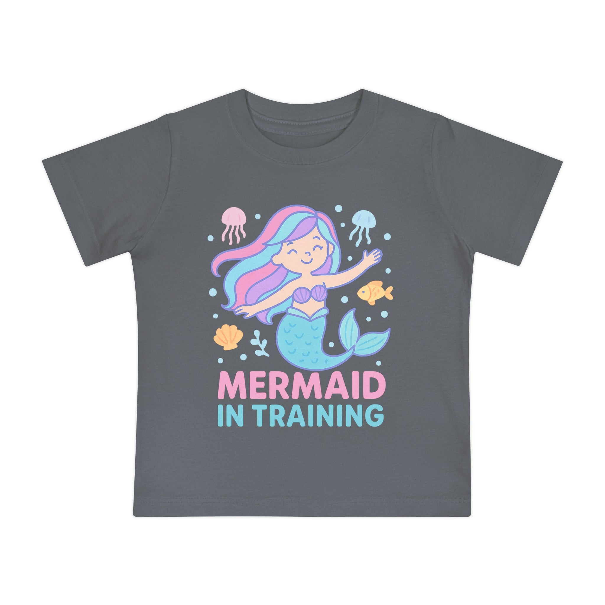 Cute Mermaid Baby T-Shirt, Toddler Tee, Summer Outfit, Birthday Gift, Baby Shower Gift, Kids Clothing, Cute T-Shirt, Gift For Kids
