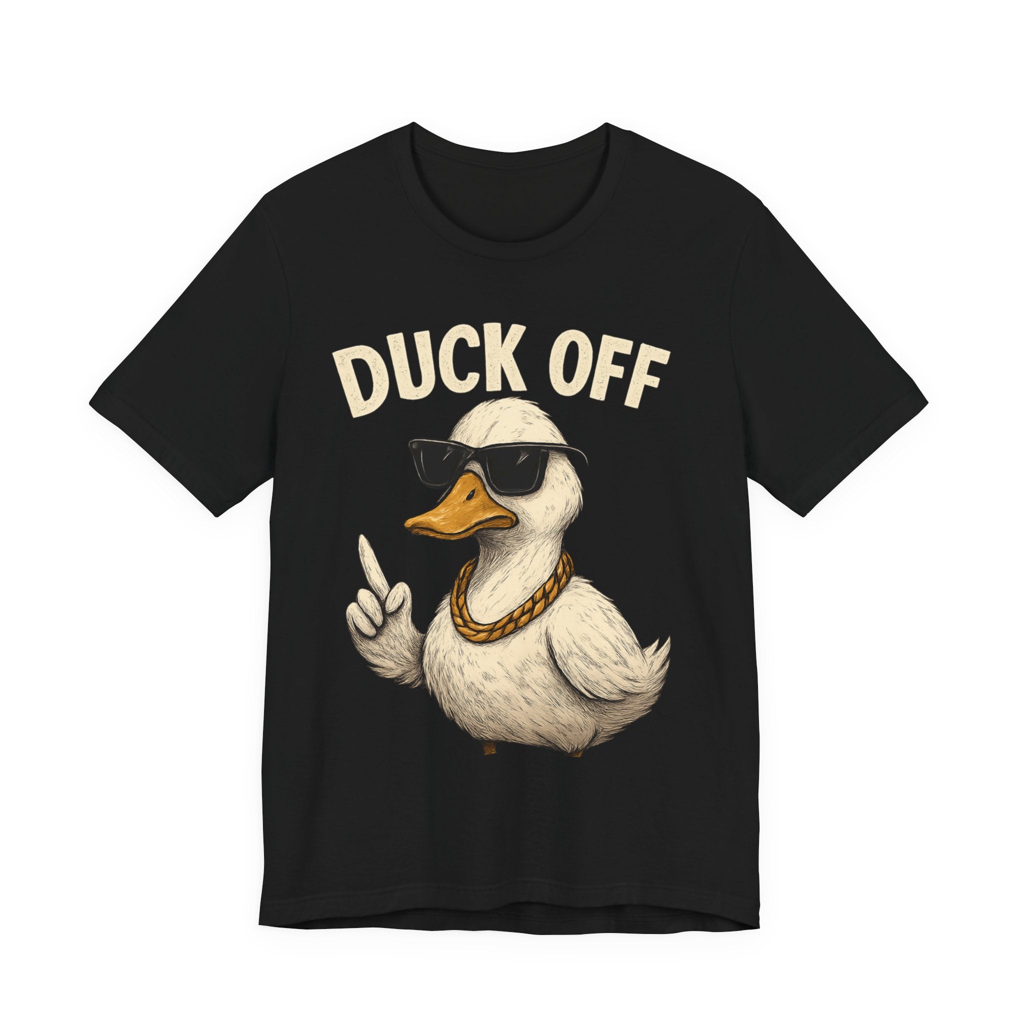 Duck Off Funny Unisex Tee, Humorous T-Shirt, Gift for Friends, Relaxed Casual Wear, Cute Duck Design, Summer Fashion