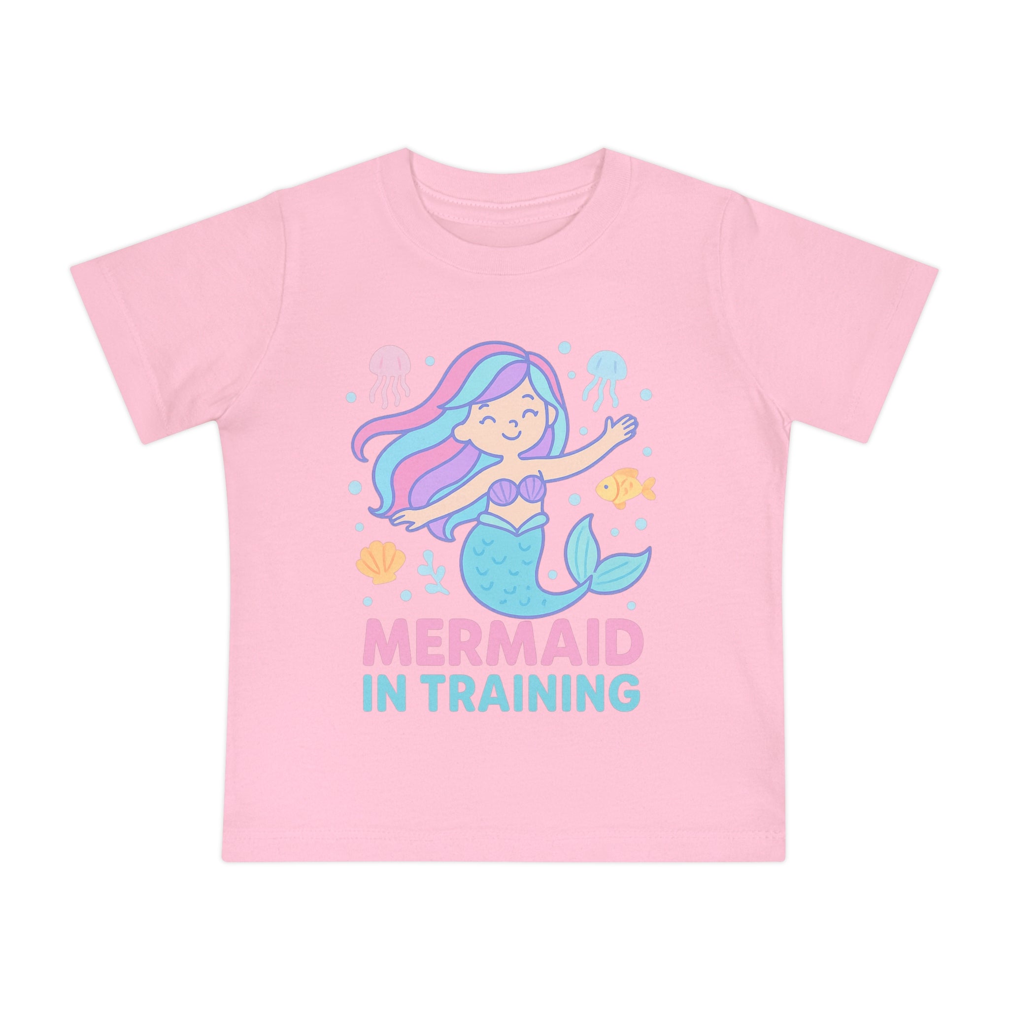 Cute Mermaid Baby T-Shirt, Toddler Tee, Summer Outfit, Birthday Gift, Baby Shower Gift, Kids Clothing, Cute T-Shirt, Gift For Kids