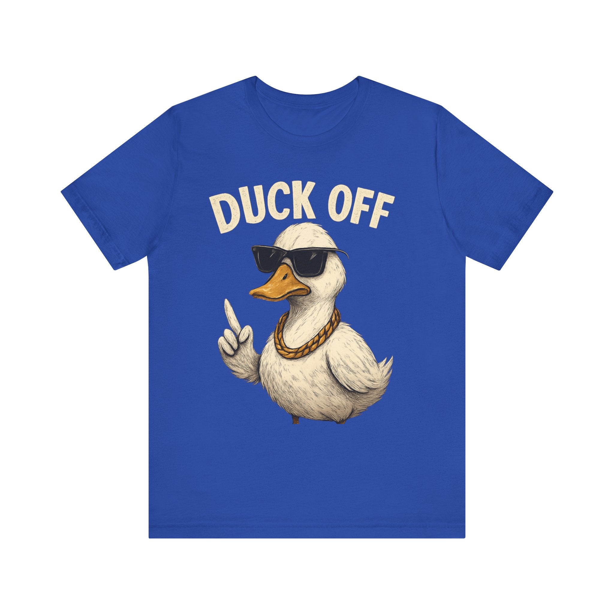 Duck Off Funny Unisex Tee, Humorous T-Shirt, Gift for Friends, Relaxed Casual Wear, Cute Duck Design, Summer Fashion