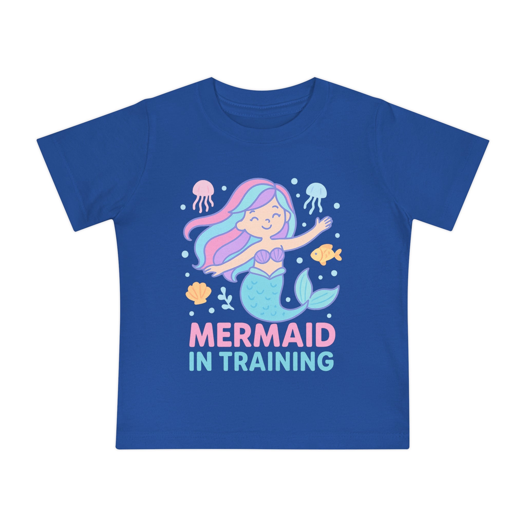 Cute Mermaid Baby T-Shirt, Toddler Tee, Summer Outfit, Birthday Gift, Baby Shower Gift, Kids Clothing, Cute T-Shirt, Gift For Kids