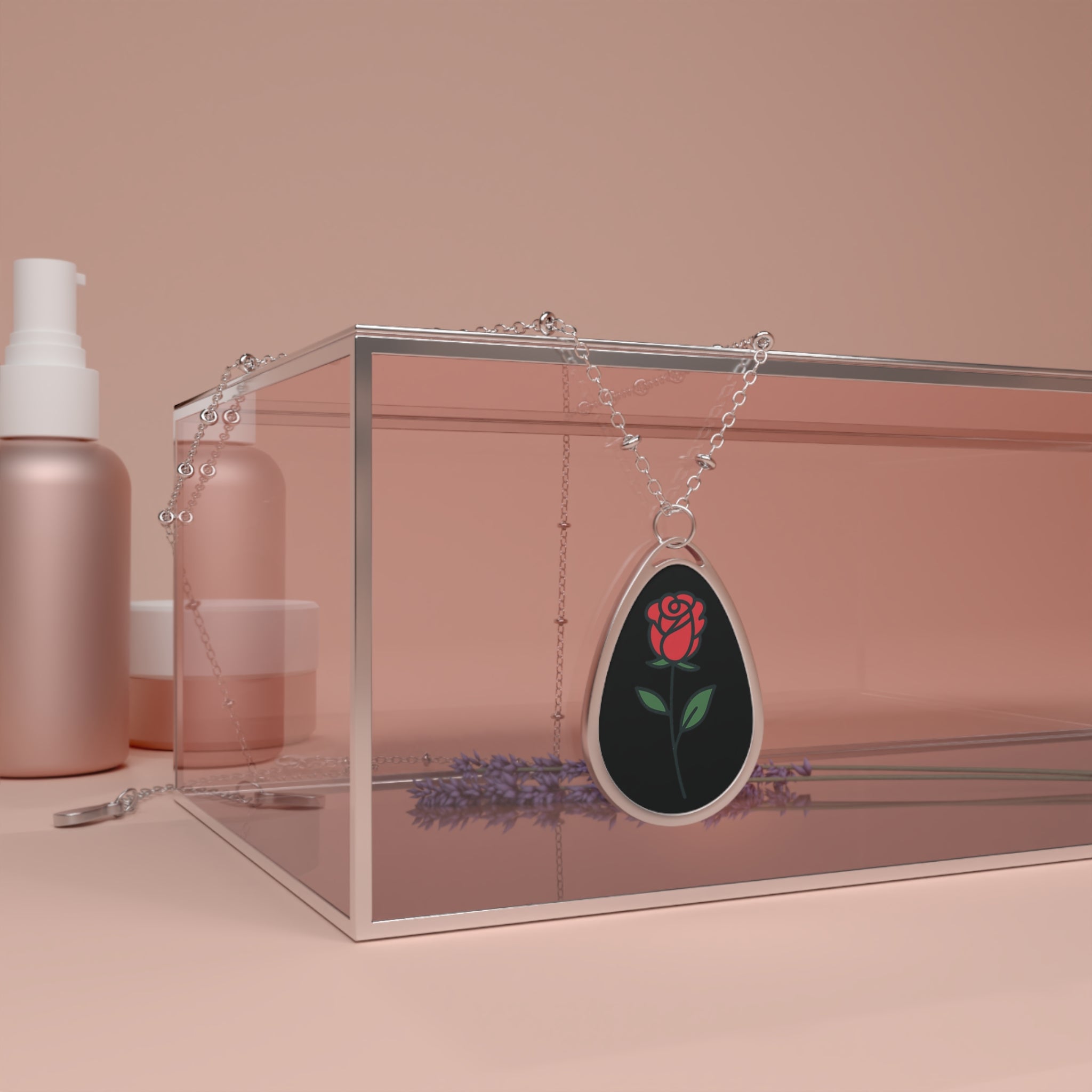 Elegant Rose Pendant Necklace, Dainty Jewelry Gift, Floral Necklace, Special Occasion Jewelry, Mother's Day Accessory, Boho Chic