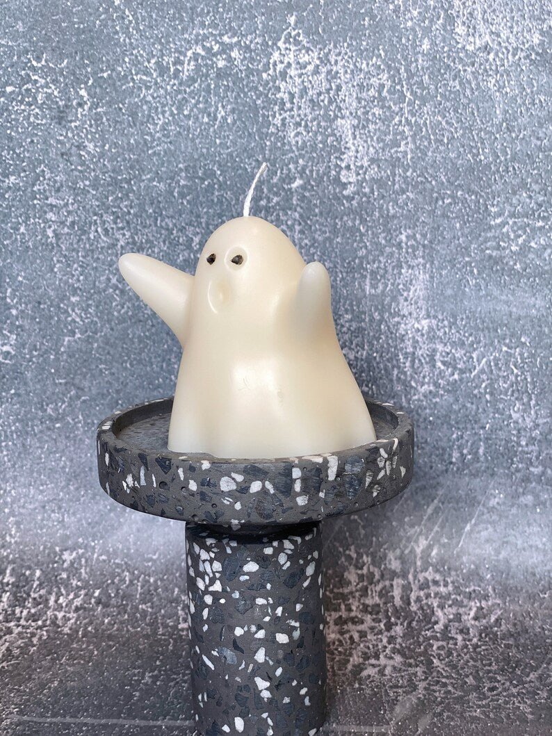 Handmade Ghost Candle for Halloween Décor & Spooky Gifts