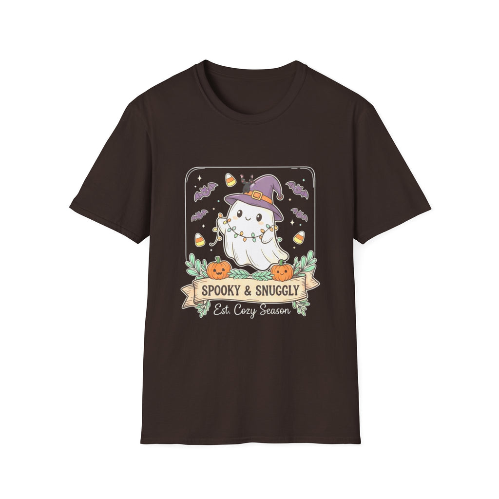 Spooky Halloween T-Shirt, Cute Ghost Graphic Tee, Unisex Cotton Fall Party Outfit Gift, Scary Halloween Shirt, Halloween Costume Top, Funny