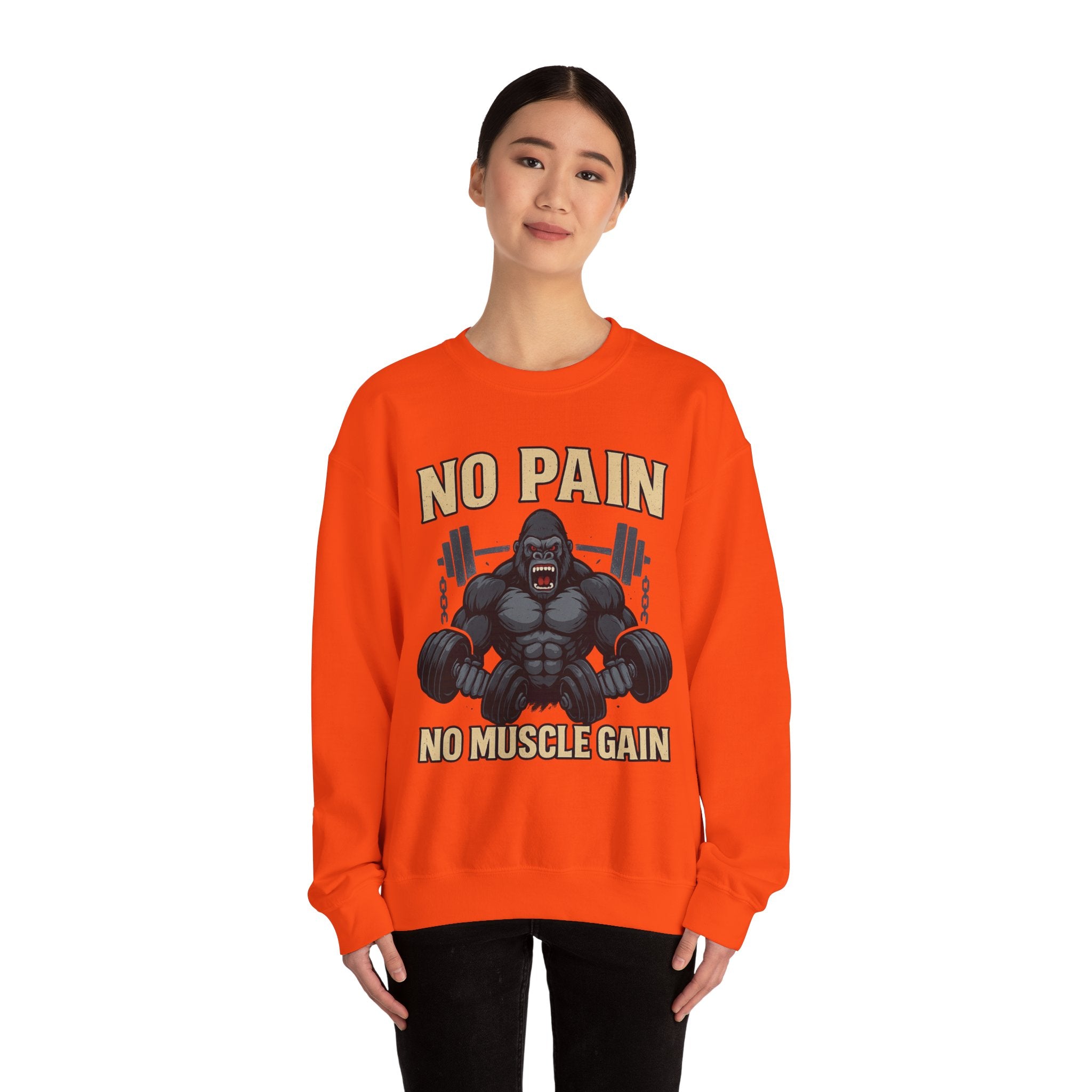 Funny Gorilla Lift Power Muscle Sweatshirt, Gym Workout Jumper, Unisex Hoodie, Gift for Fitness Enthusiasts, Novelty Graphic Tee, Exercise