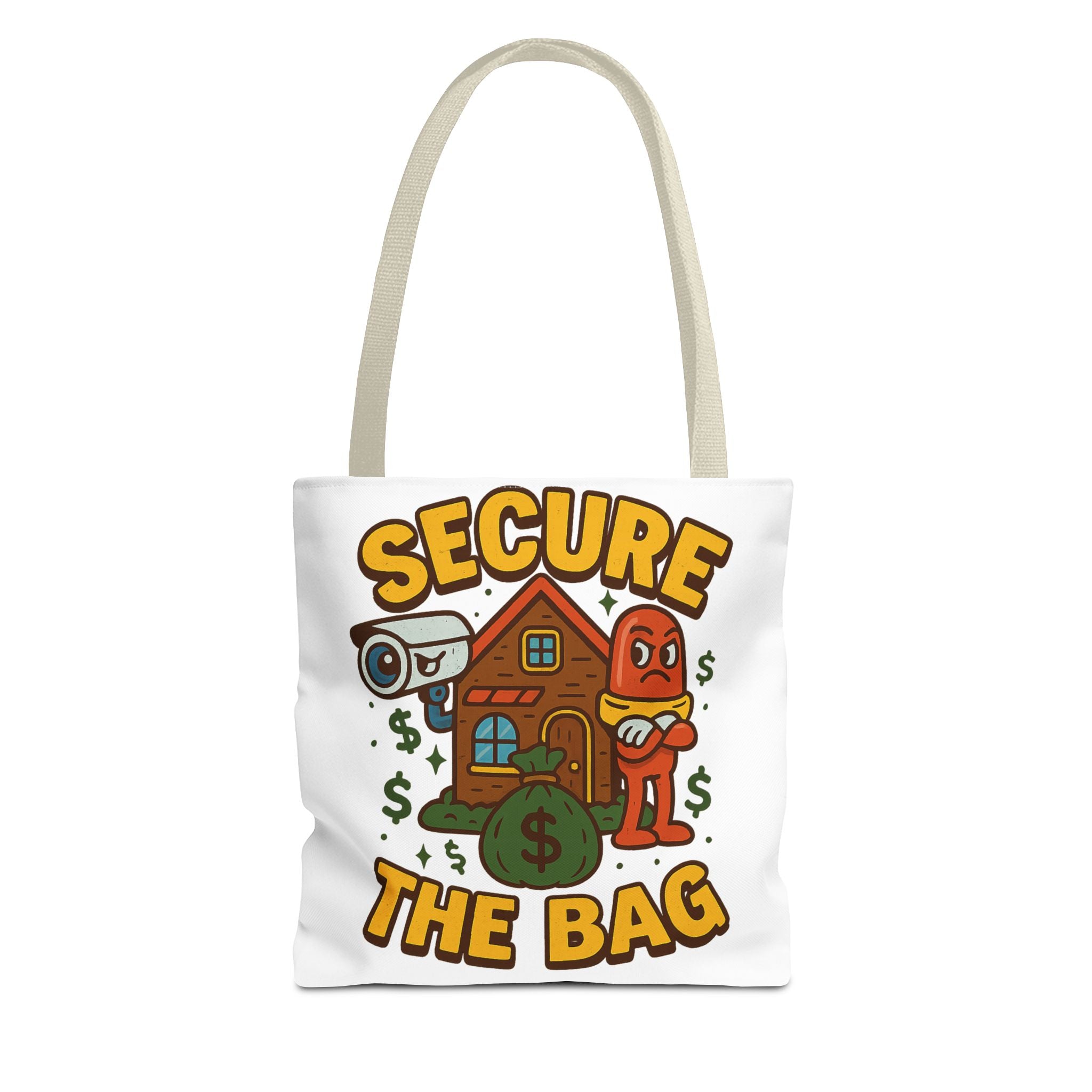 Secure the Bag Tote Bag - Fun & Quirky AOP Design, Perfect for Shopping, Beach Days, Gym, Gift for Friends, Trendy Accessory