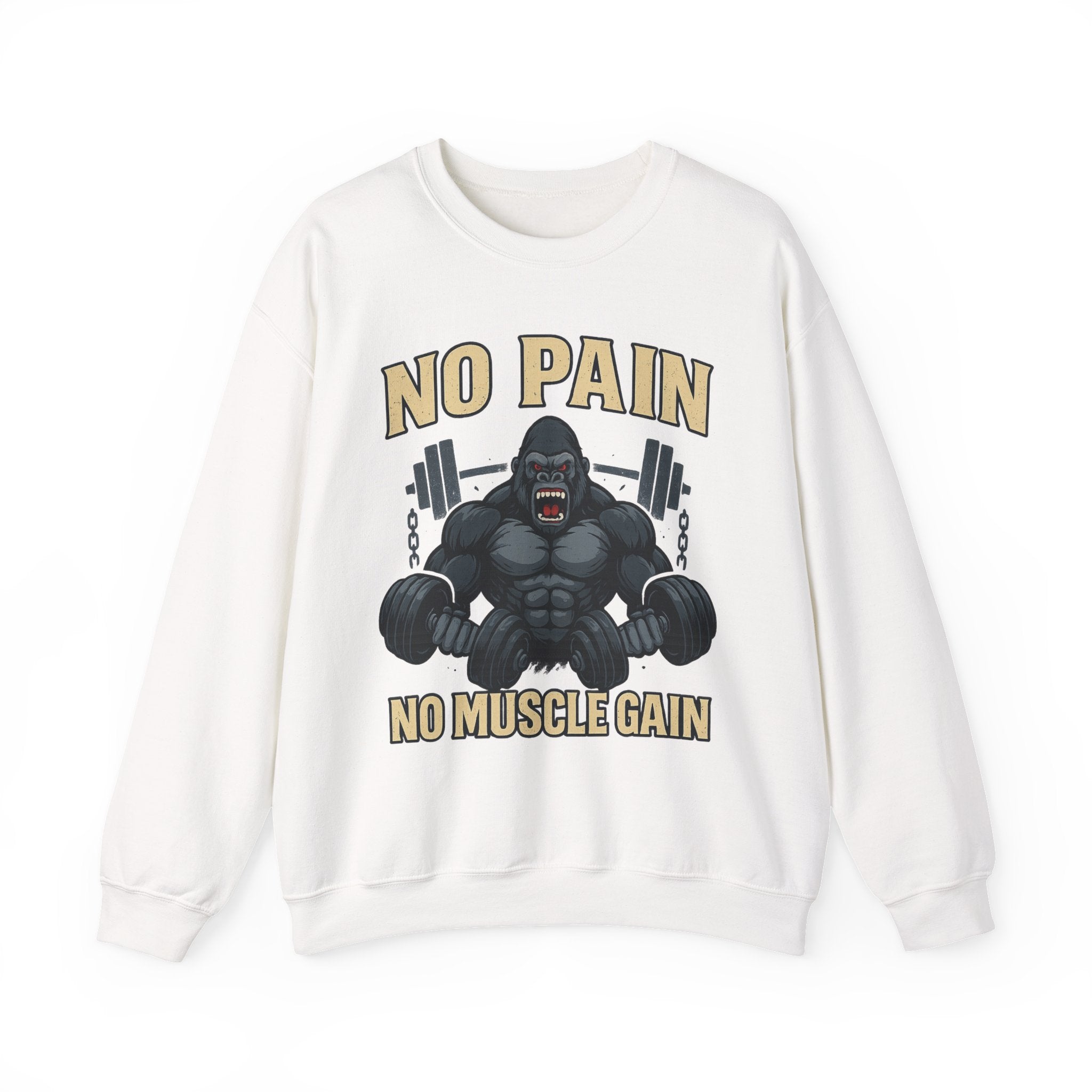 Funny Gorilla Lift Power Muscle Sweatshirt, Gym Workout Jumper, Unisex Hoodie, Gift for Fitness Enthusiasts, Novelty Graphic Tee, Exercise