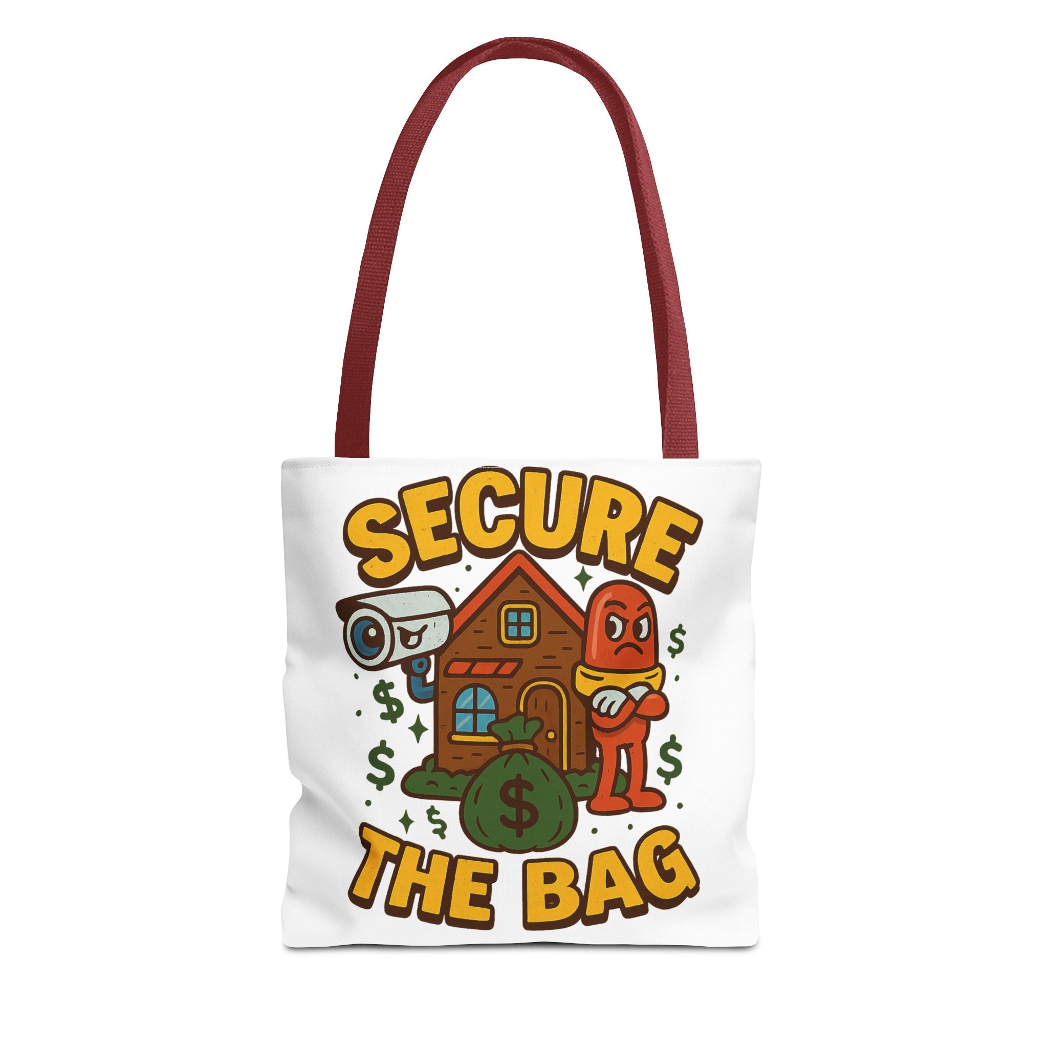 Secure the Bag Tote Bag - Fun & Quirky AOP Design, Perfect for Shopping, Beach Days, Gym, Gift for Friends, Trendy Accessory
