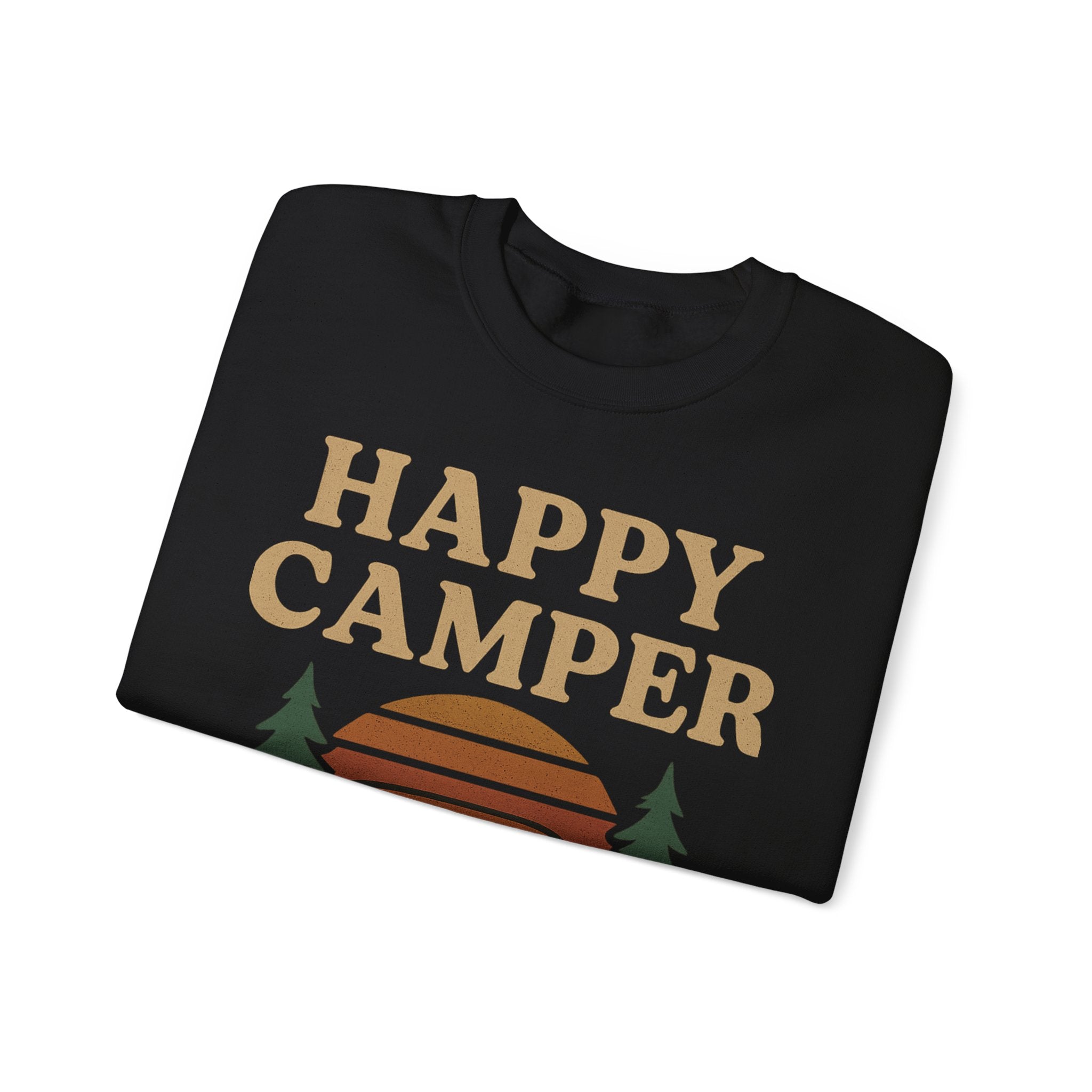 Gift For Campers Happy Camper Sweatshirt, Cozy Outdoor Crewneck, Perfect Gift for Campers, Adventure Apparel, Camping Lovers' Sweatshirt