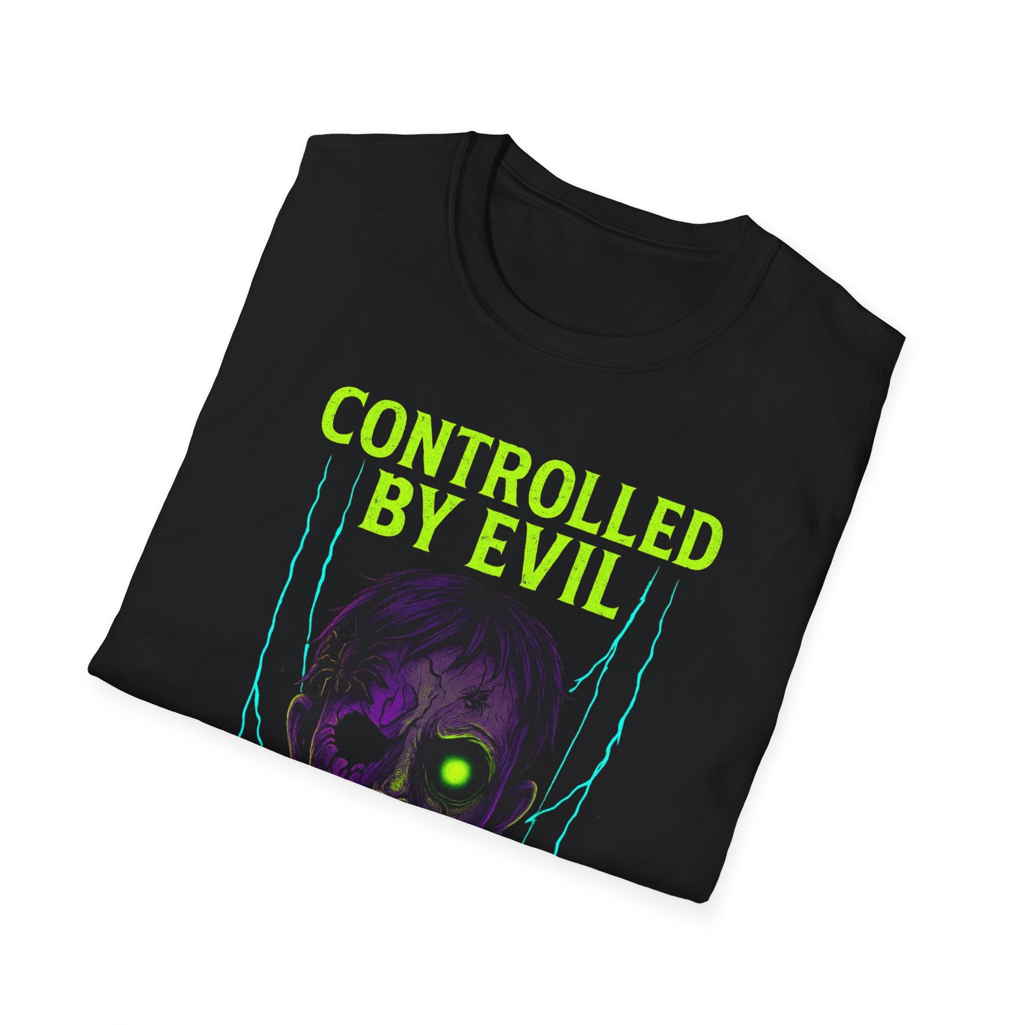 Controlled by Evil Unisex T-Shirt - Spooky Tee, Halloween Gift, Horror Apparel, Graphic Tee, Unique Costume Top