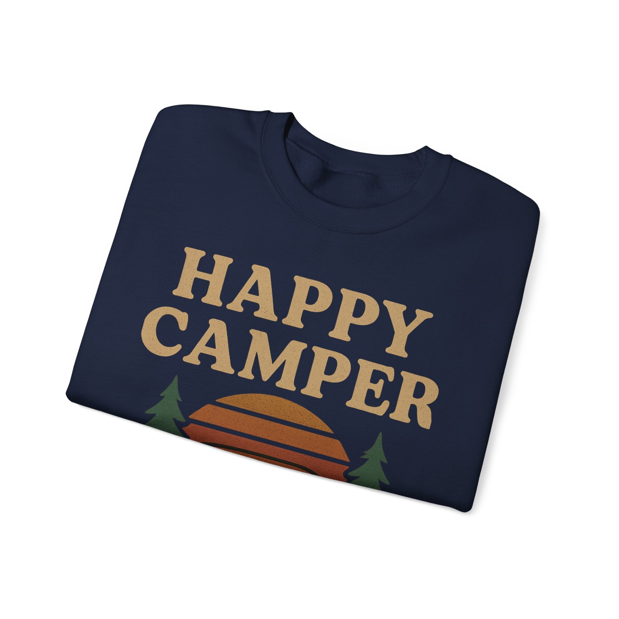 Gift For Campers Happy Camper Sweatshirt, Cozy Outdoor Crewneck, Perfect Gift for Campers, Adventure Apparel, Camping Lovers' Sweatshirt