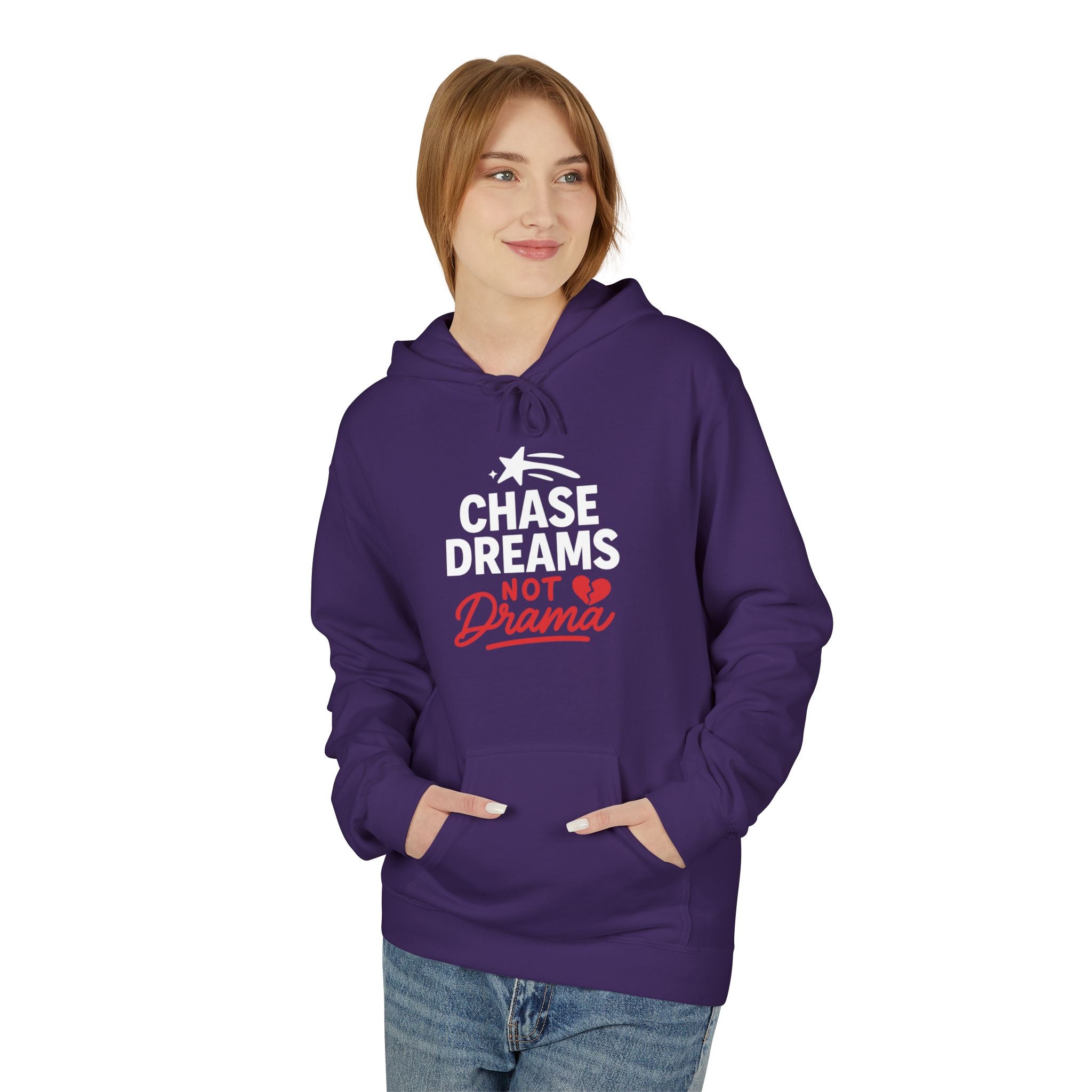 Chase Dreams Hoodie, Inspirational Sweatshirt, Unisex Fleece, Casual Wear, Motivational Gift, Cozy Apparel