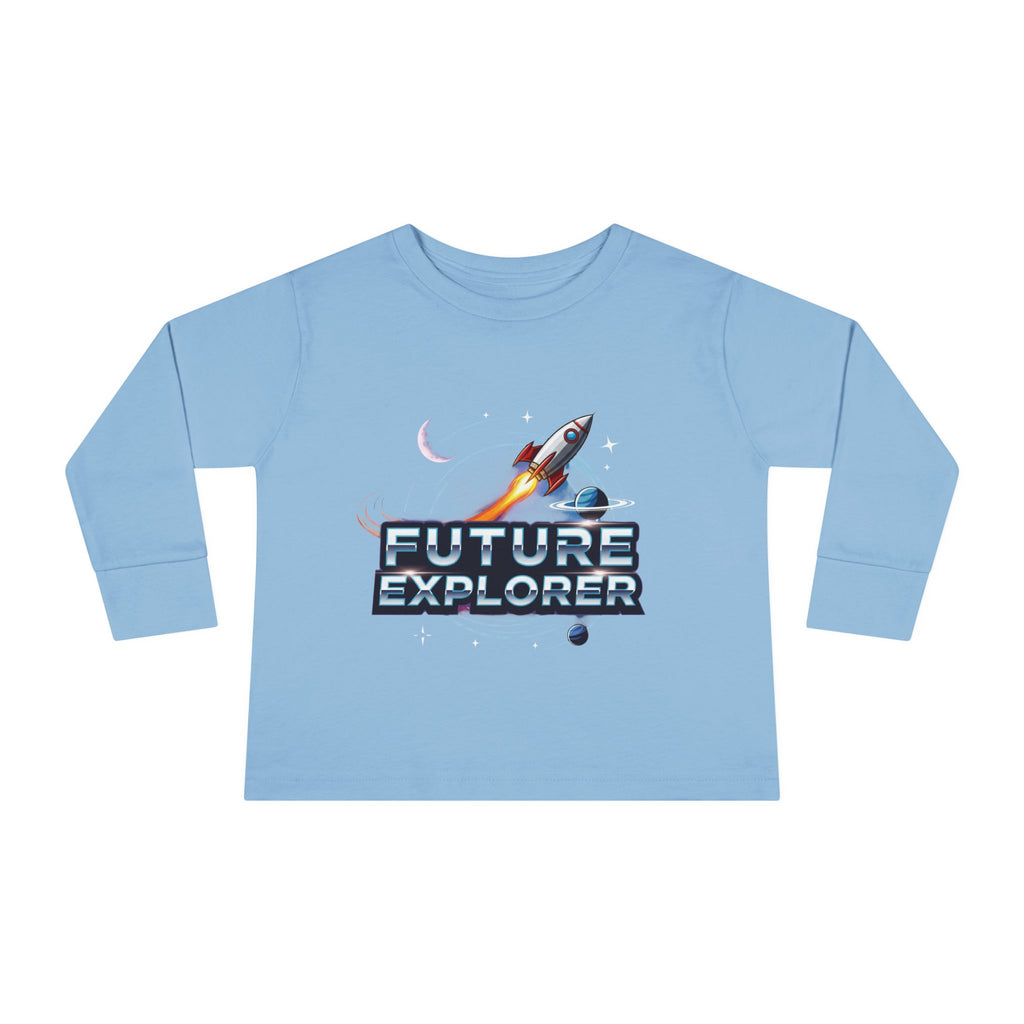 Toddler Long Sleeve Tee - Future Explorer Graphic, Kids Space Shirt, Birthday Gift for Toddlers, Boys and Girls, Adventure Tee, [...]