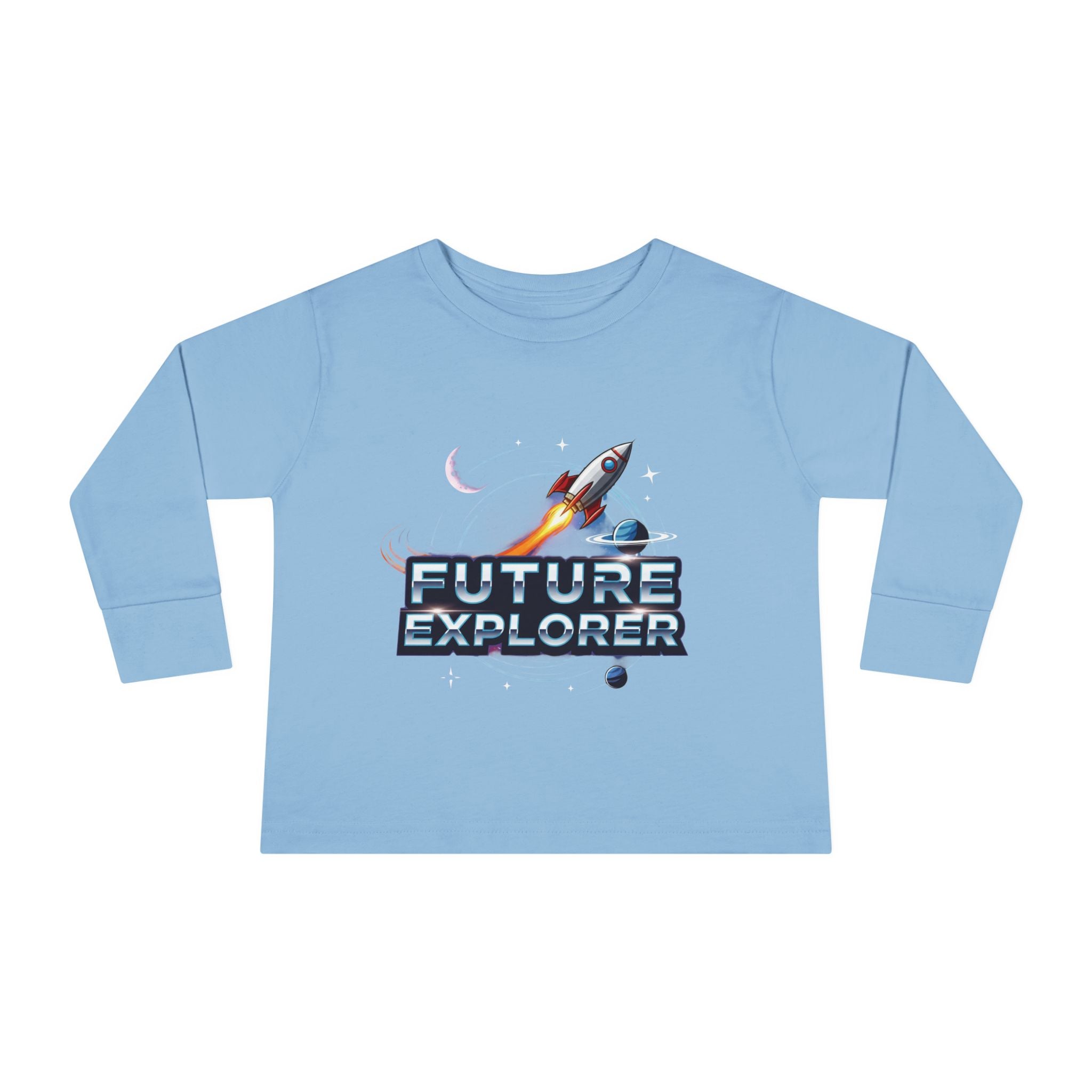 Toddler Long Sleeve Tee - Future Explorer Graphic, Kids Space Shirt, Birthday Gift for Toddlers, Boys and Girls, Adventure Tee, [...]