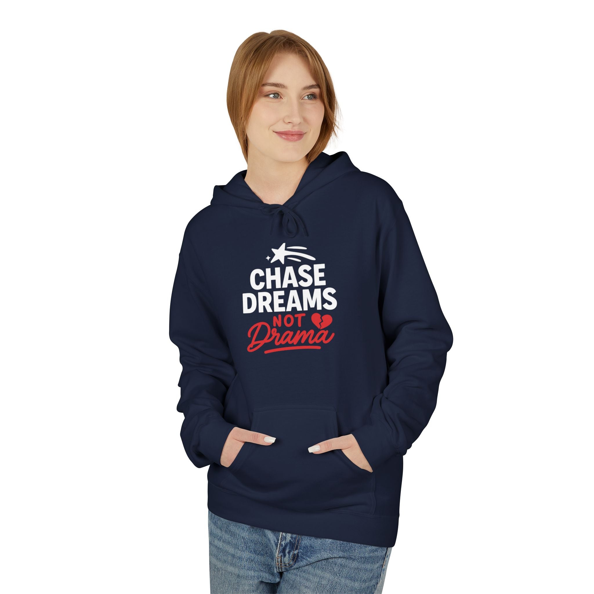Chase Dreams Hoodie, Inspirational Sweatshirt, Unisex Fleece, Casual Wear, Motivational Gift, Cozy Apparel