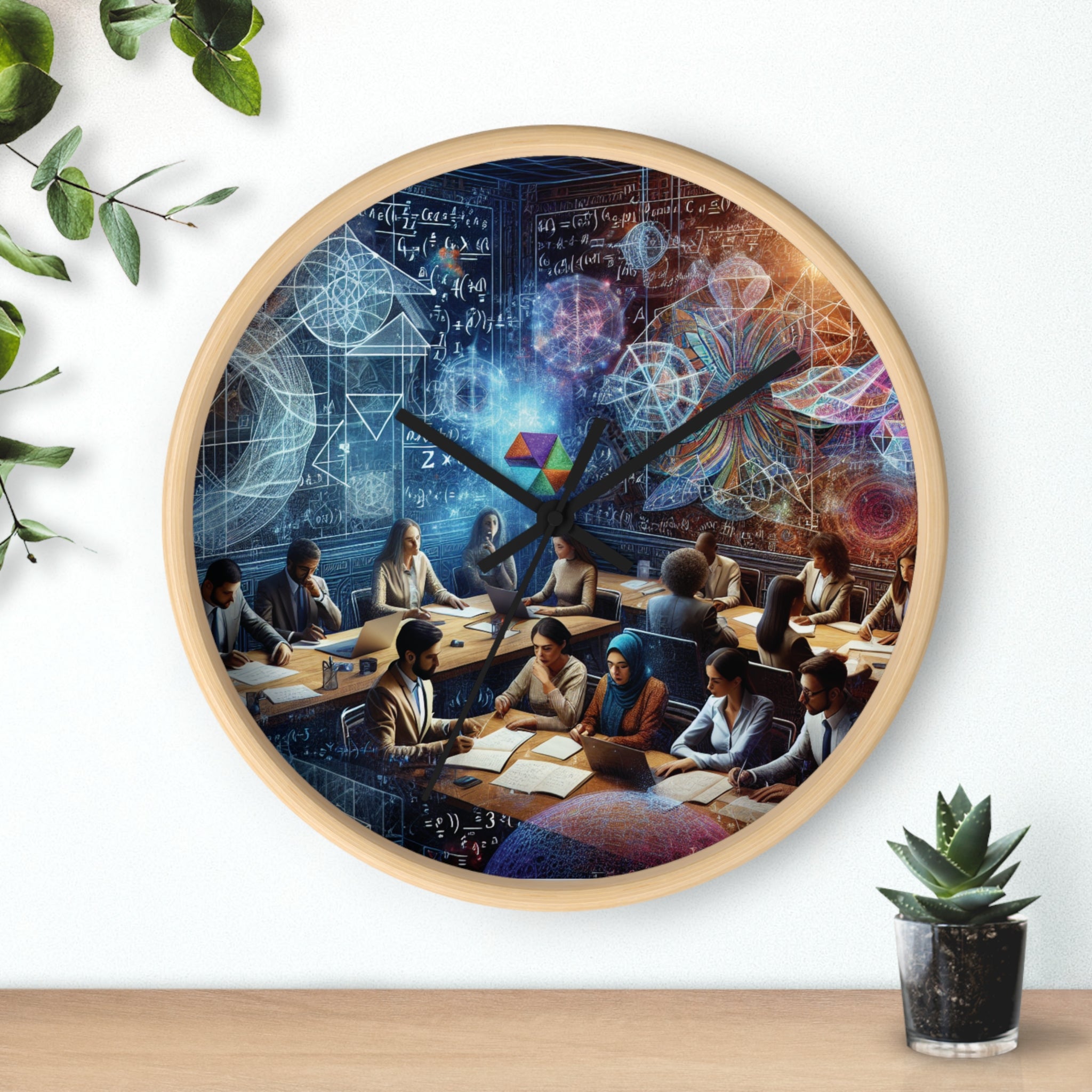 Science Theme Wall Clock, Educational Decor for Home or Classroom, Unique Gift for Teachers and Students, Motivational Clock, Nerdy Wall Art