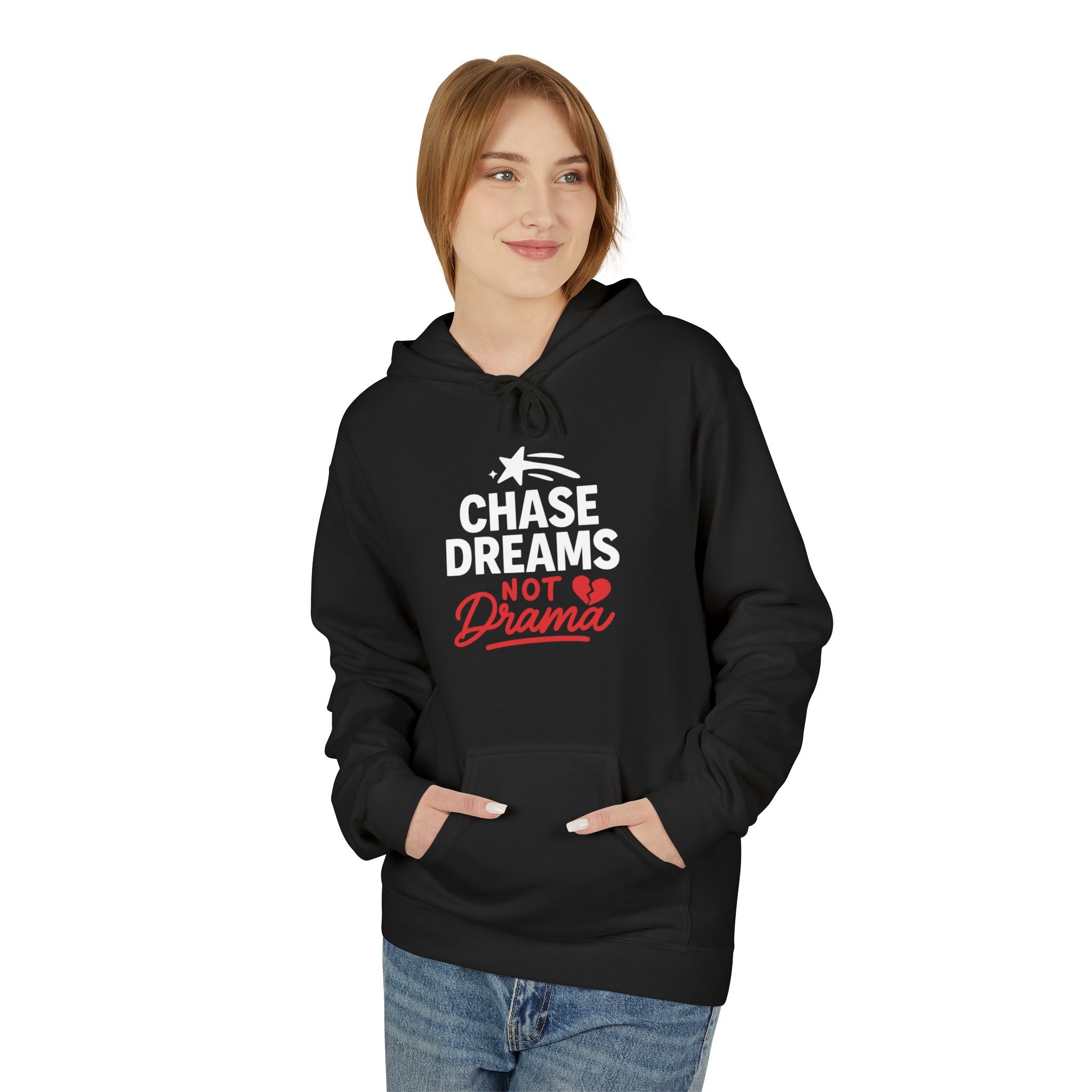 Chase Dreams Hoodie, Inspirational Sweatshirt, Unisex Fleece, Casual Wear, Motivational Gift, Cozy Apparel