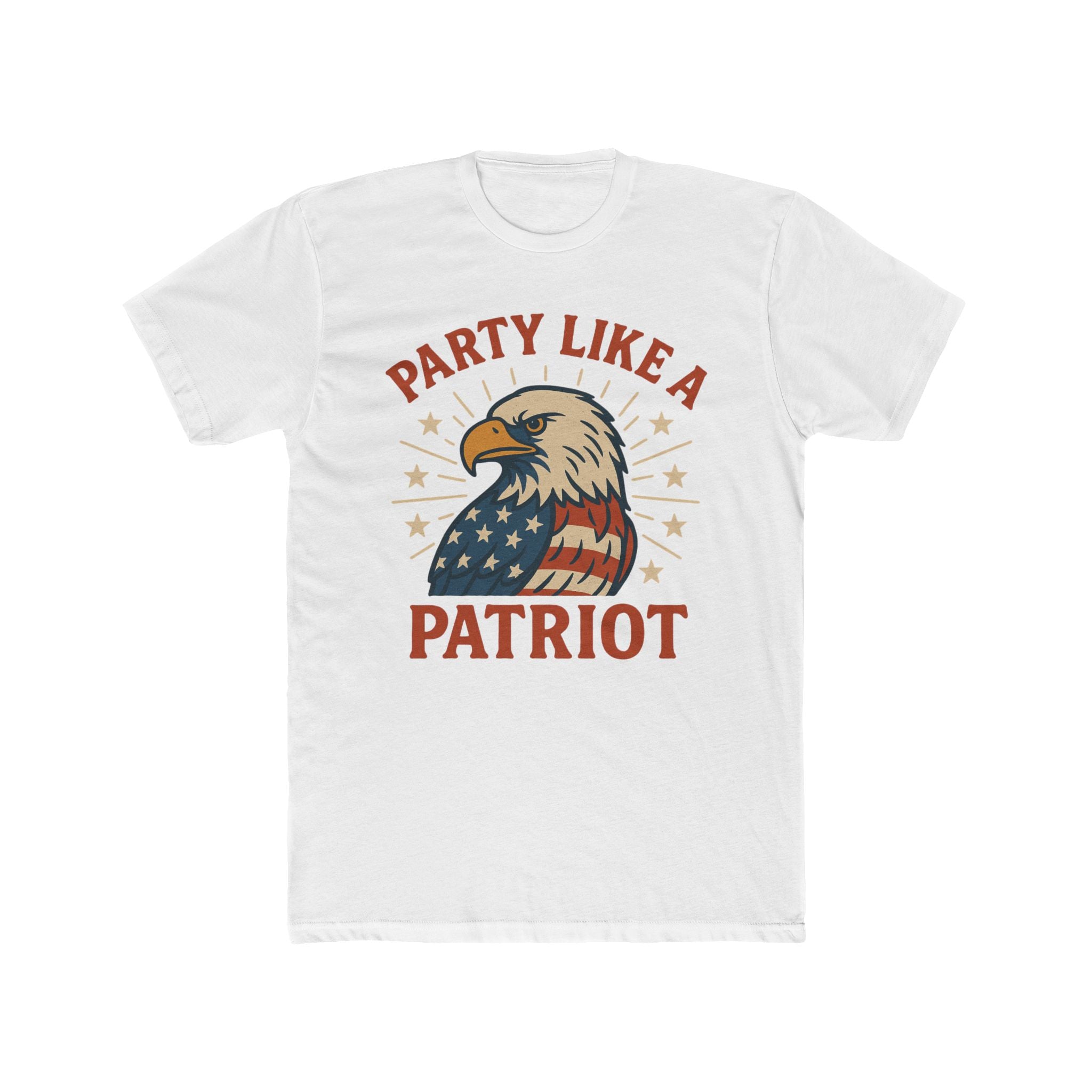 Party Like a Patriot Shirt Funny 4th of July T-Shirt Eagle Tee  USA Flag  Gift for Him  American Pride Independence Day