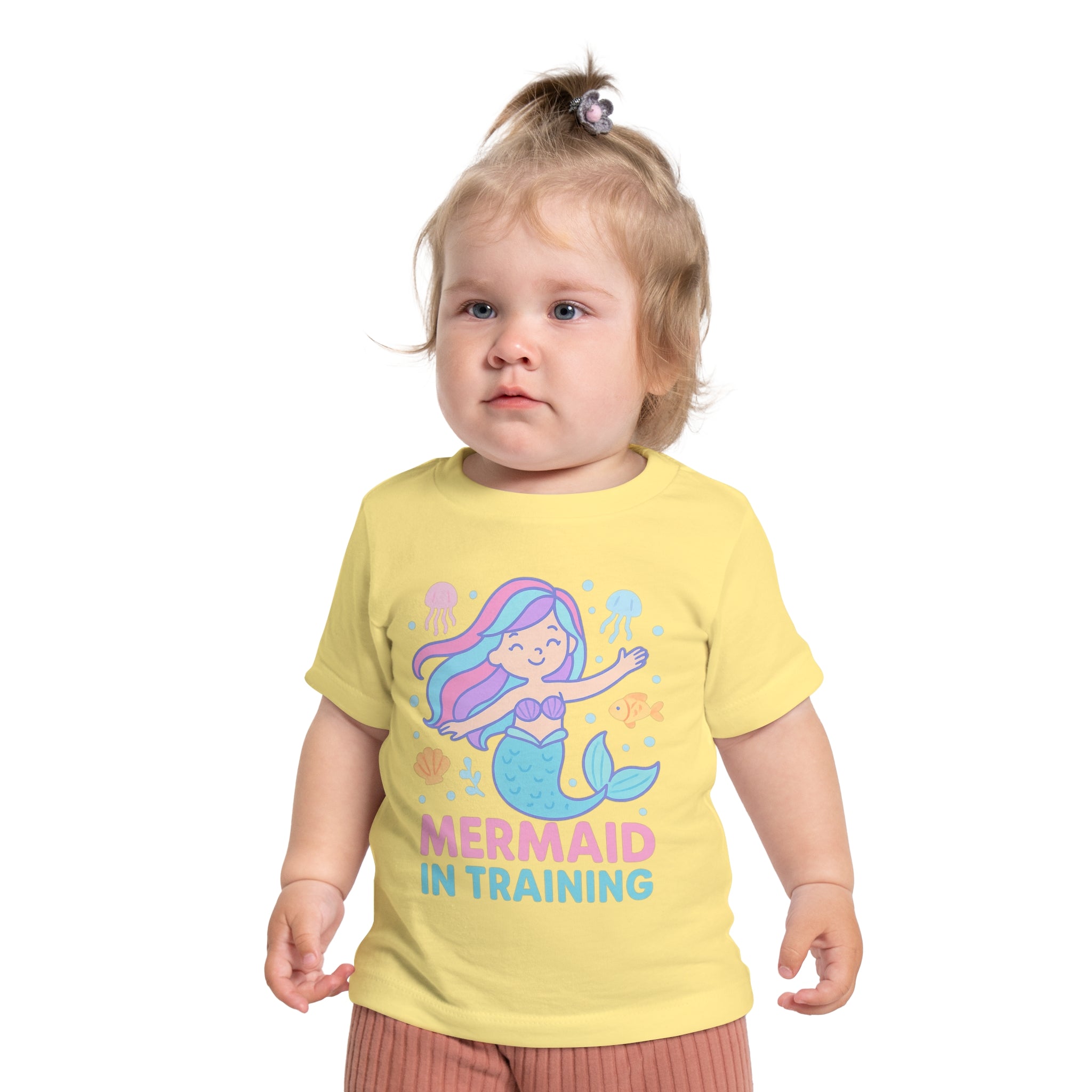 Cute Mermaid Baby T-Shirt, Toddler Tee, Summer Outfit, Birthday Gift, Baby Shower Gift, Kids Clothing, Cute T-Shirt, Gift For Kids