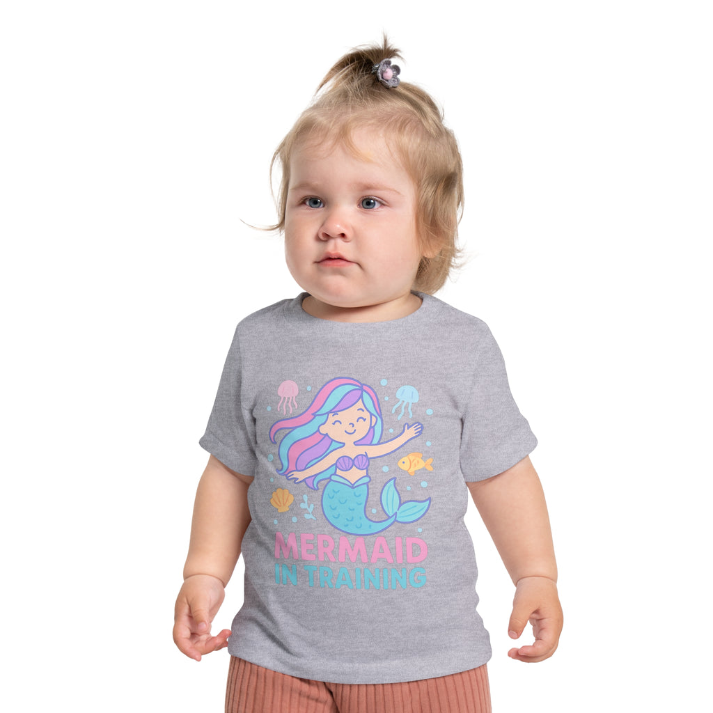 Cute Mermaid Baby T-Shirt, Toddler Tee, Summer Outfit, Birthday Gift, Baby Shower Gift, Kids Clothing, Cute T-Shirt, Gift For Kids