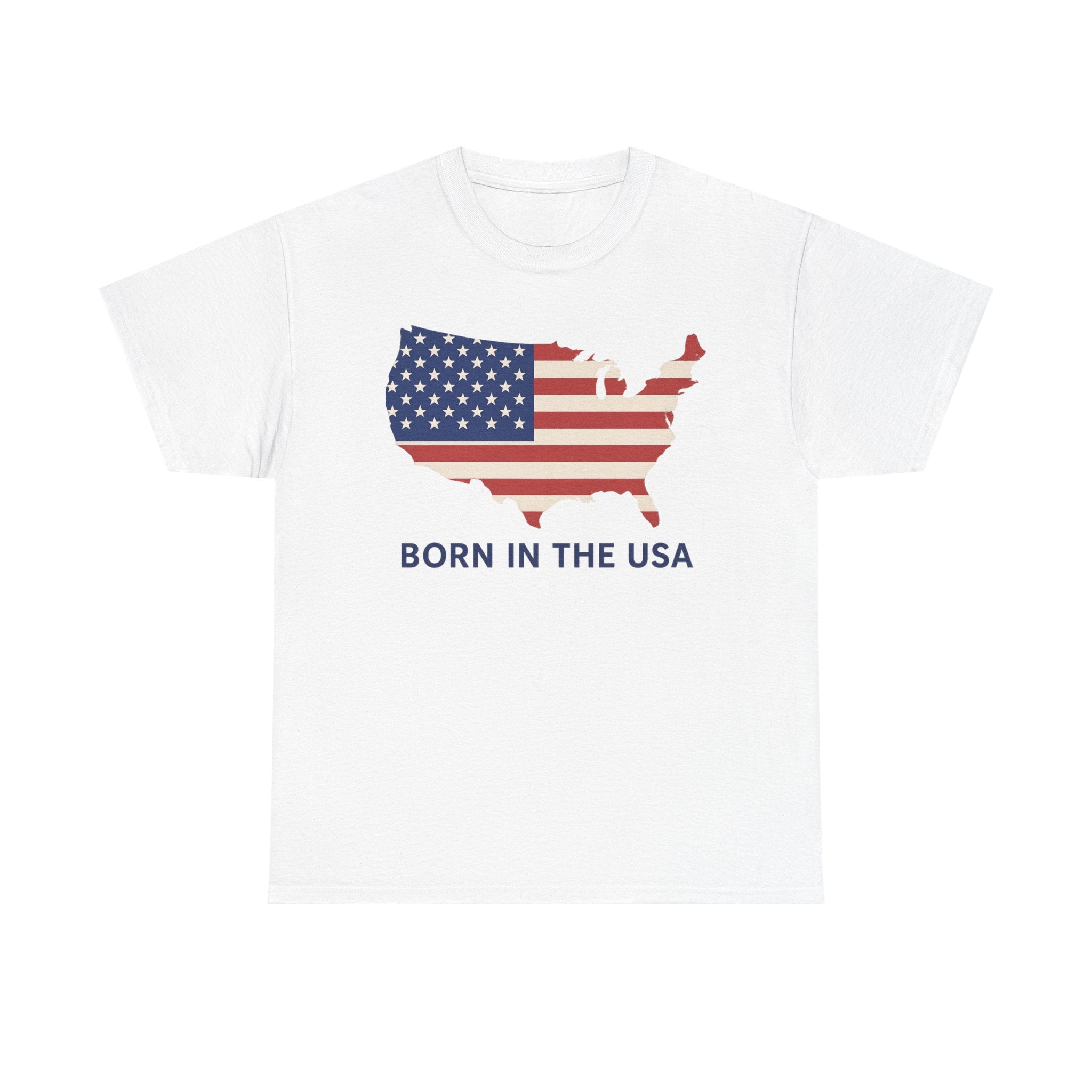 USA Pride Unisex Tee, 4th of July Gift, Born in USA, Patriotic Shirt, Couple Matching, Him Her, American Flag, Independence Day, Veterans