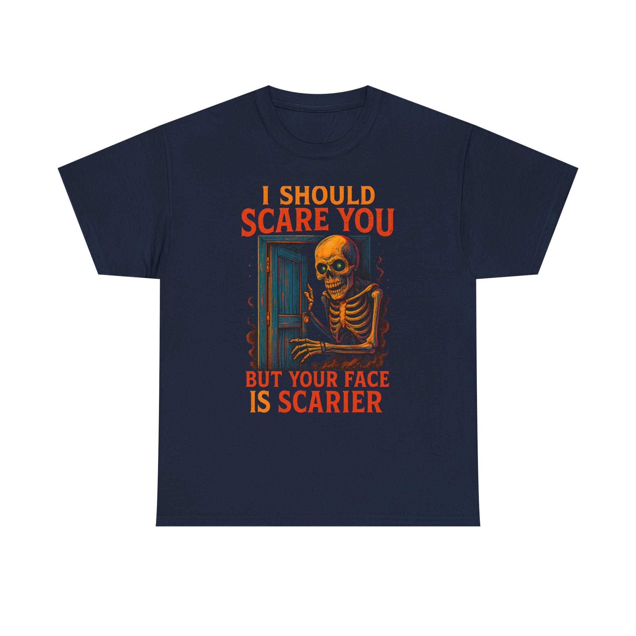Funny halloween t shirt scary skeleton ghost spooky horror graphic tee colorful creepy shirt sarcastic joke gift for him her