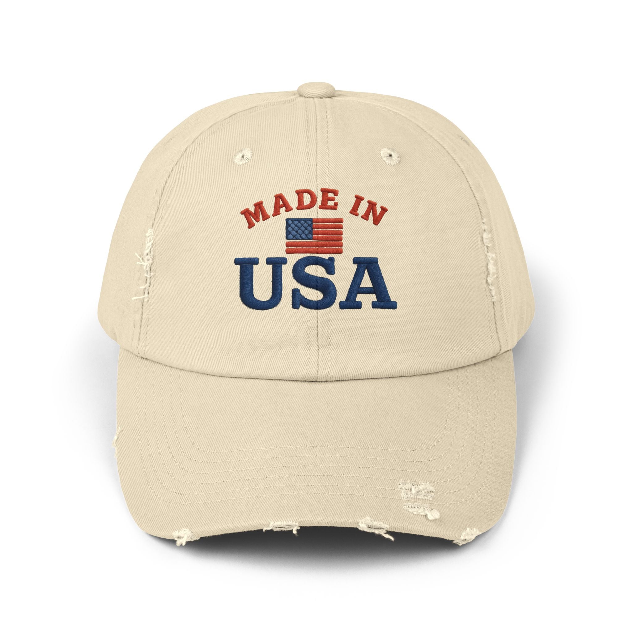 Made in USA Cap, Distressed Cap, Casual Summer Hat, Gift for Him, USA Pride Cap, Vintage Cap for Festivals,USA Cap