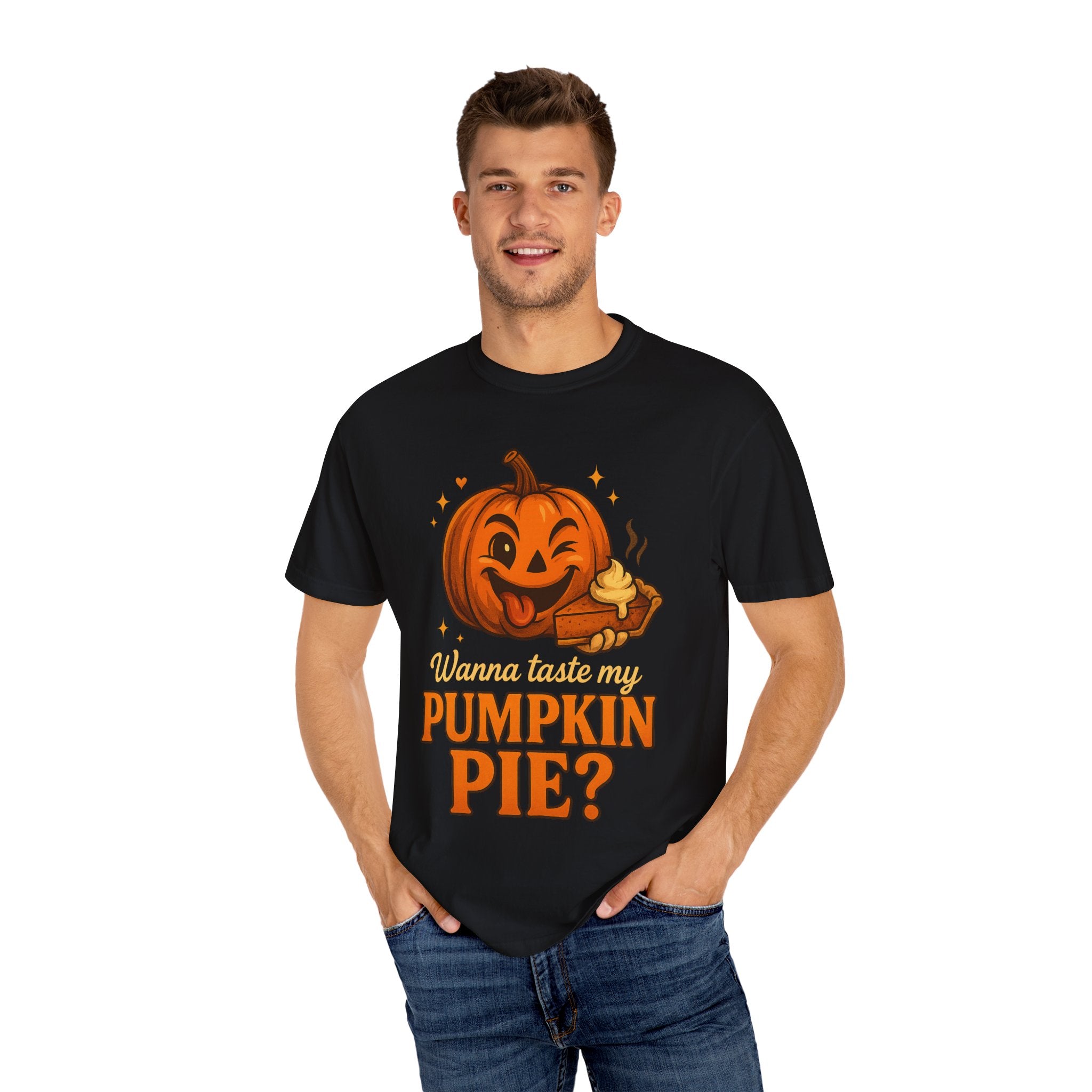 Pumpkin Pie Humor T-Shirt, Fall Apparel, Halloween Fun Shirt, Unisex Gift, Autumn Fashion Statement