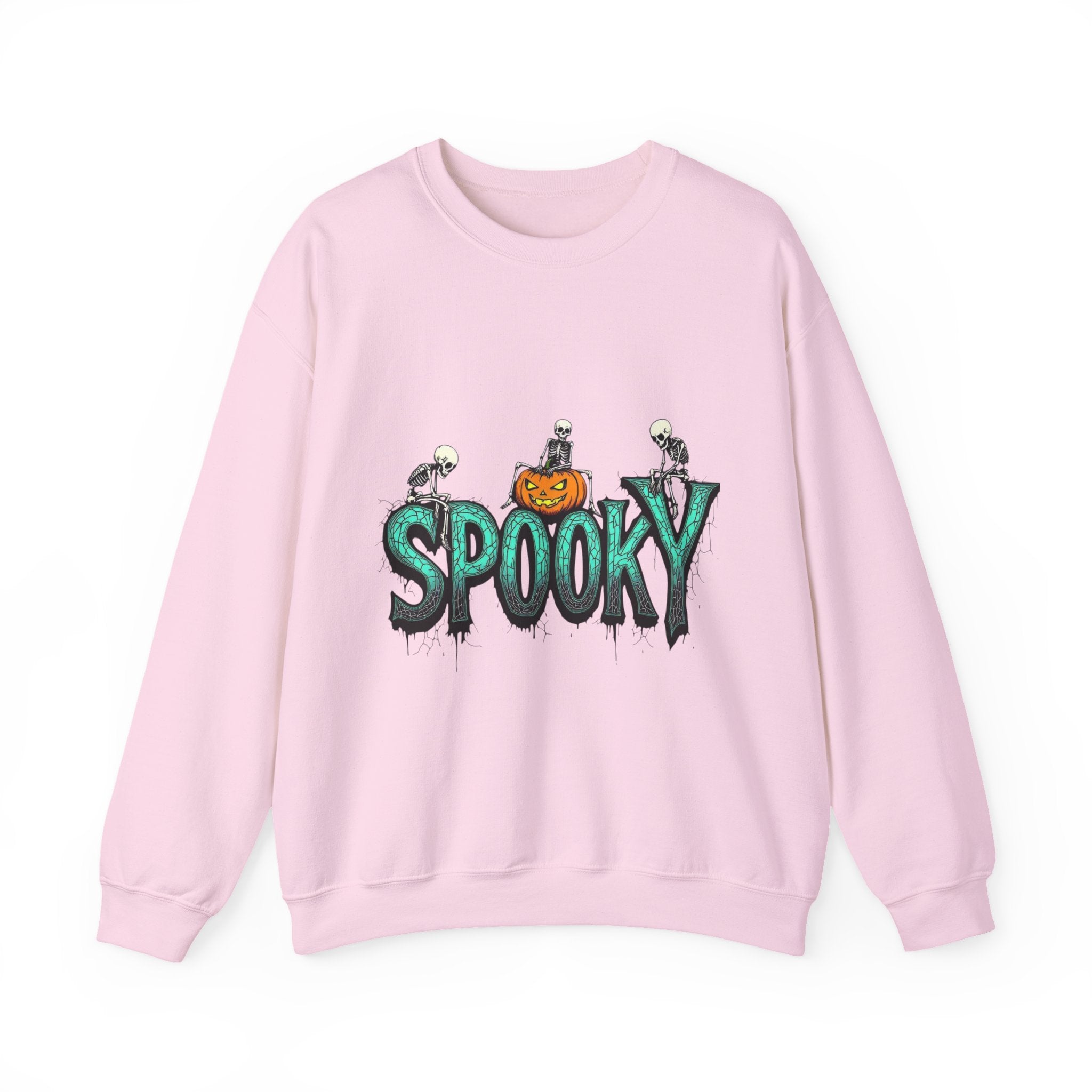 Spooky halloween sweatshirt unisex cozy crewneck fall scary ghost skeleton top