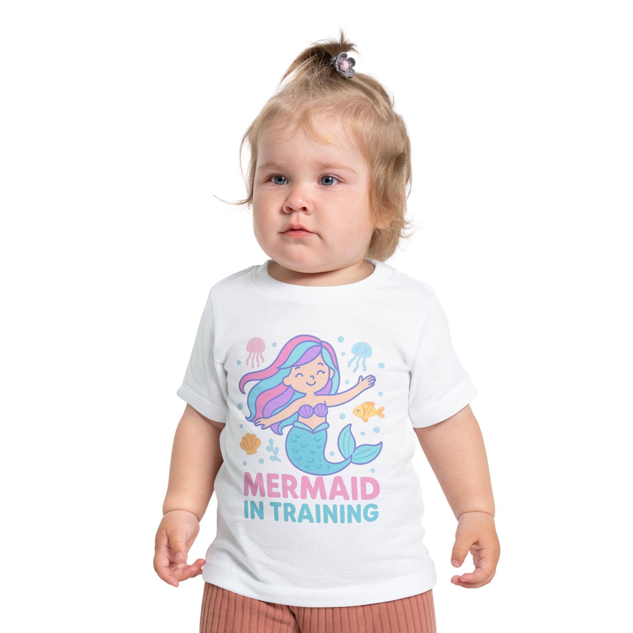 Cute Mermaid Baby T-Shirt, Toddler Tee, Summer Outfit, Birthday Gift, Baby Shower Gift, Kids Clothing, Cute T-Shirt, Gift For Kids