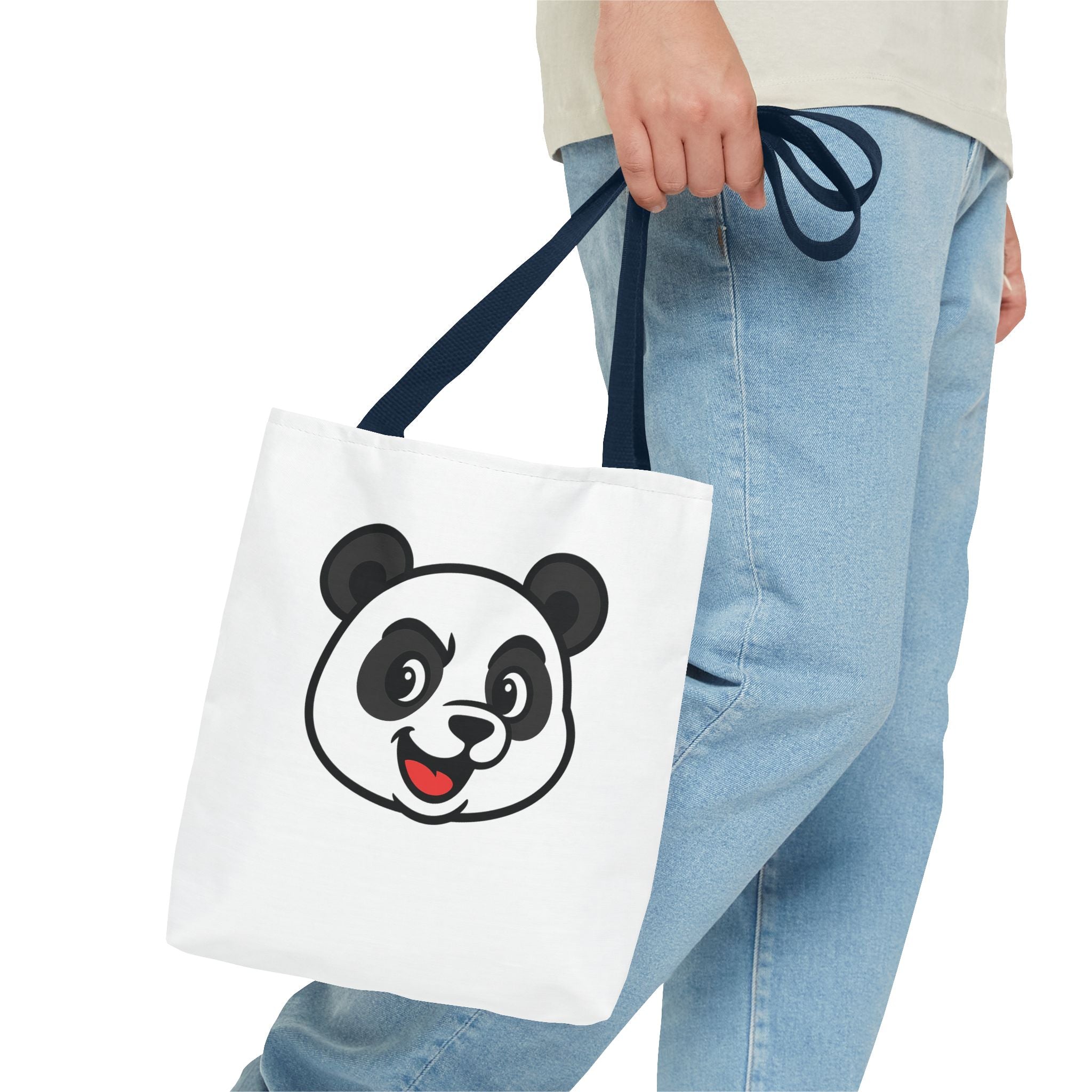 Cute Panda Tote Bag, Hand Bag Gift for Her, Reusable Shopping Bag, Shoulder Bag, Eco-Friendly Tote, Canvas Tote, Gift for Panda Lover