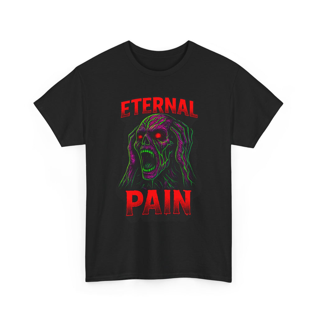 Eternal Pain Graphic Tee - Unisex Heavy Cotton Shirt for Horror Fans, Streetwear, Unique Gift, Halloween Outfit, Edgy Style