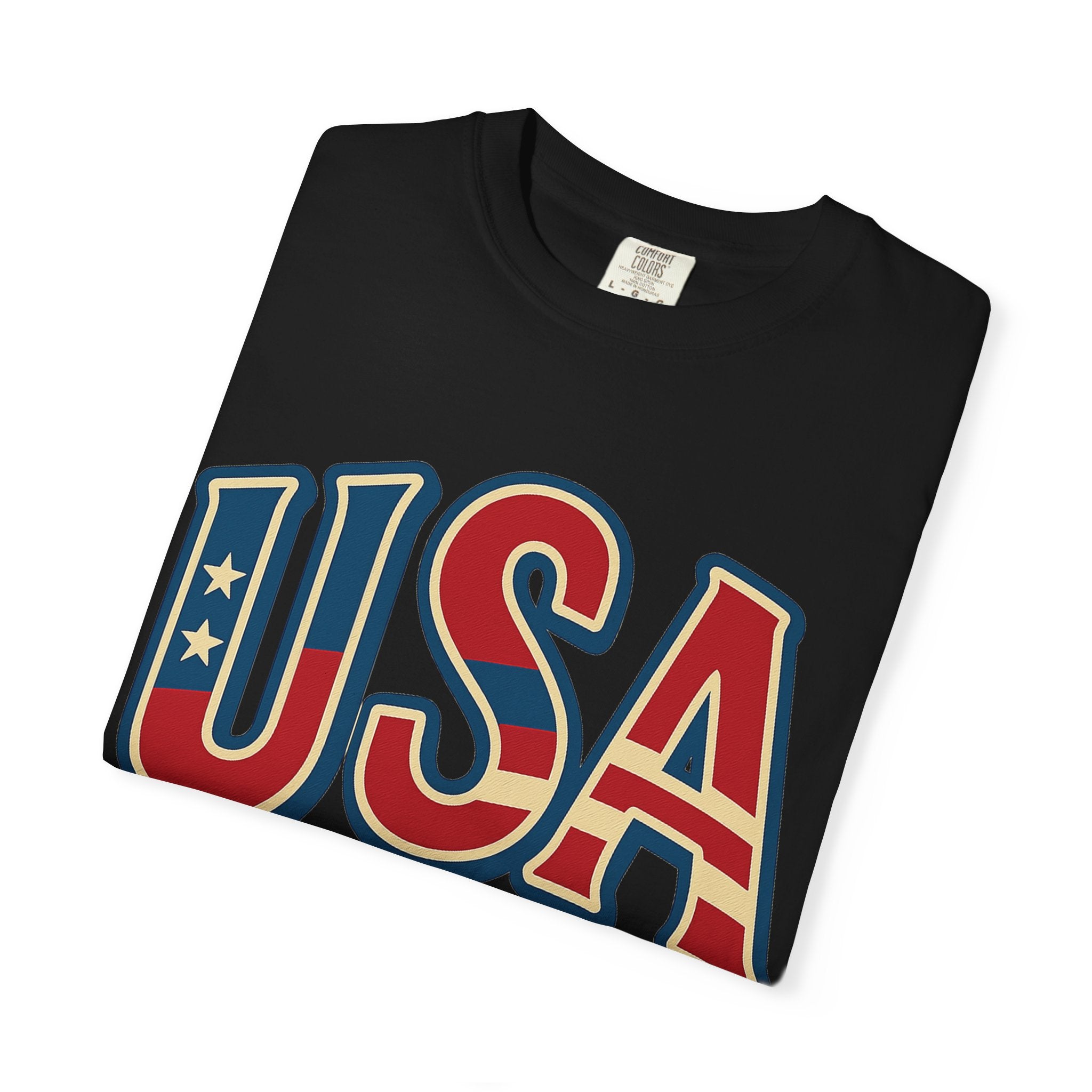 USA Gift Unisex Garment-Dyed T-Shirt for Her Him Couple 4th of July US Flag, Patriotic Tee, American Pride Clothing, Independence Day