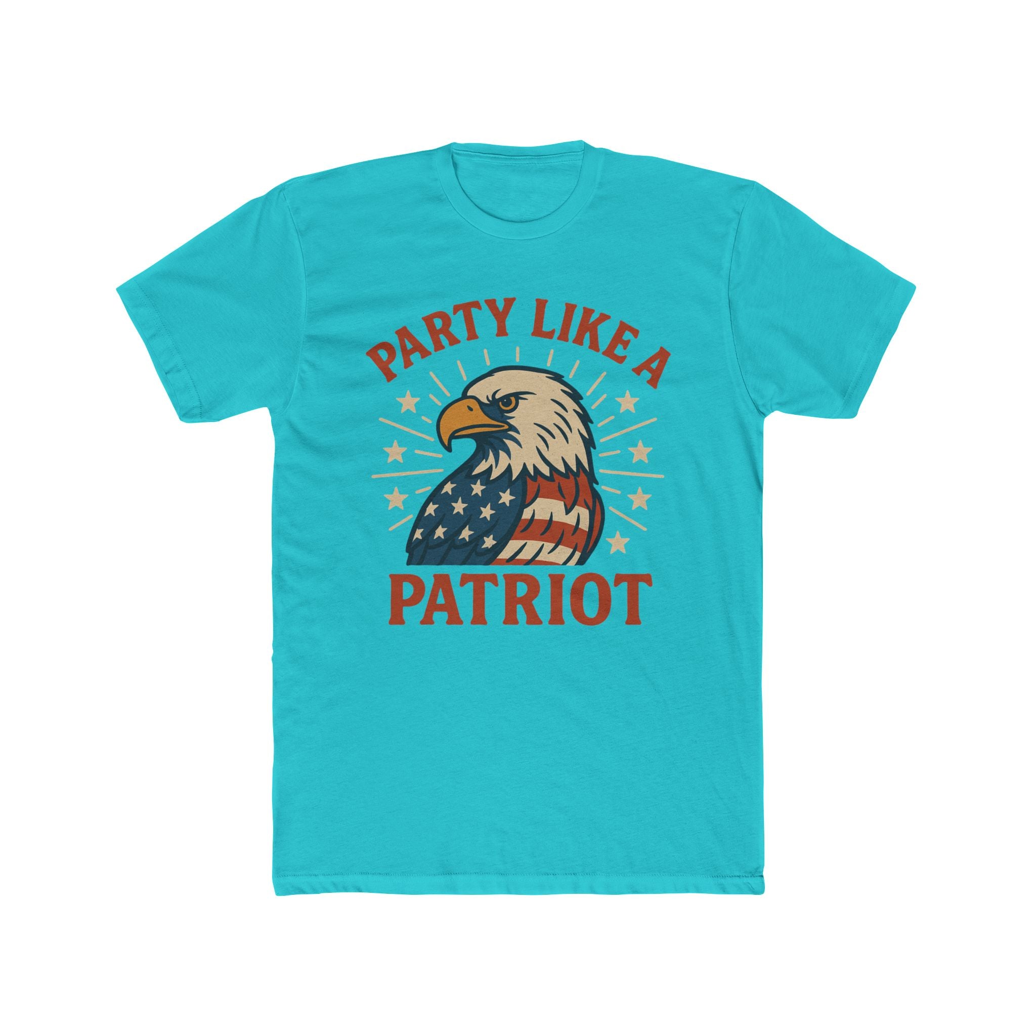 Party Like a Patriot Shirt Funny 4th of July T-Shirt Eagle Tee  USA Flag  Gift for Him  American Pride Independence Day