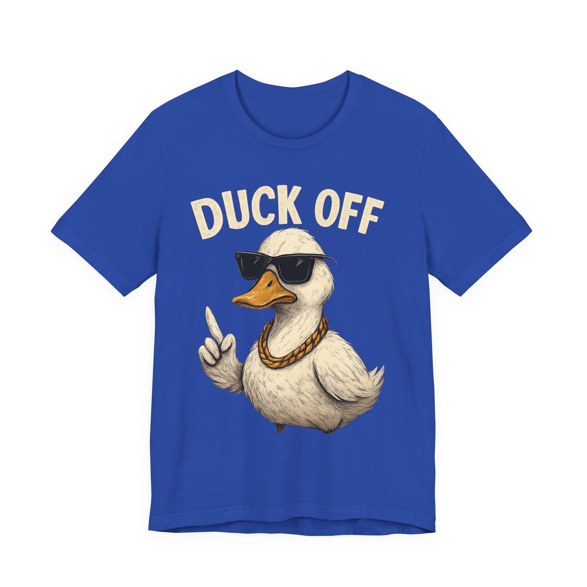 Duck Off Funny Unisex Tee, Humorous T-Shirt, Gift for Friends, Relaxed Casual Wear, Cute Duck Design, Summer Fashion