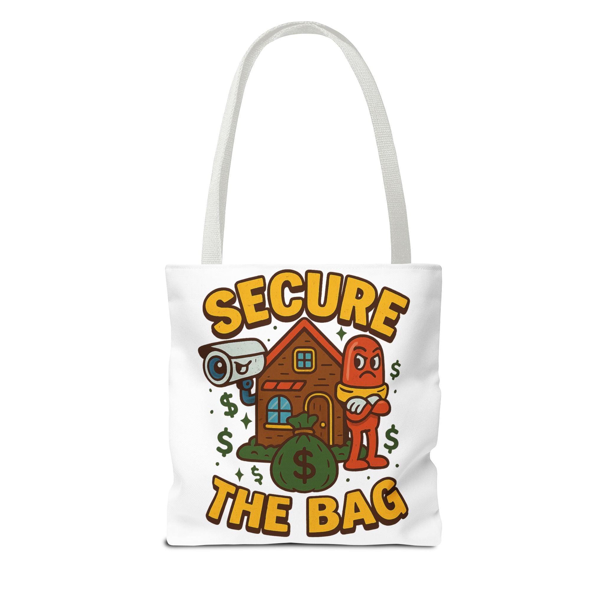 Secure the Bag Tote Bag - Fun & Quirky AOP Design, Perfect for Shopping, Beach Days, Gym, Gift for Friends, Trendy Accessory