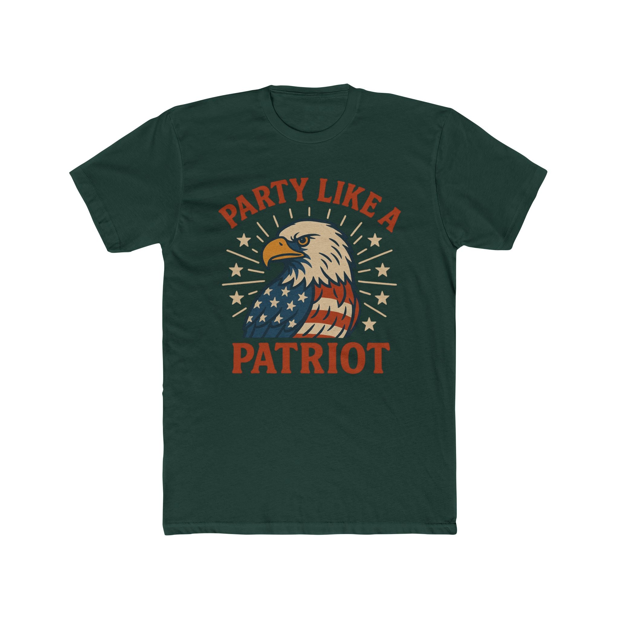 Party Like a Patriot Shirt Funny 4th of July T-Shirt Eagle Tee  USA Flag  Gift for Him  American Pride Independence Day