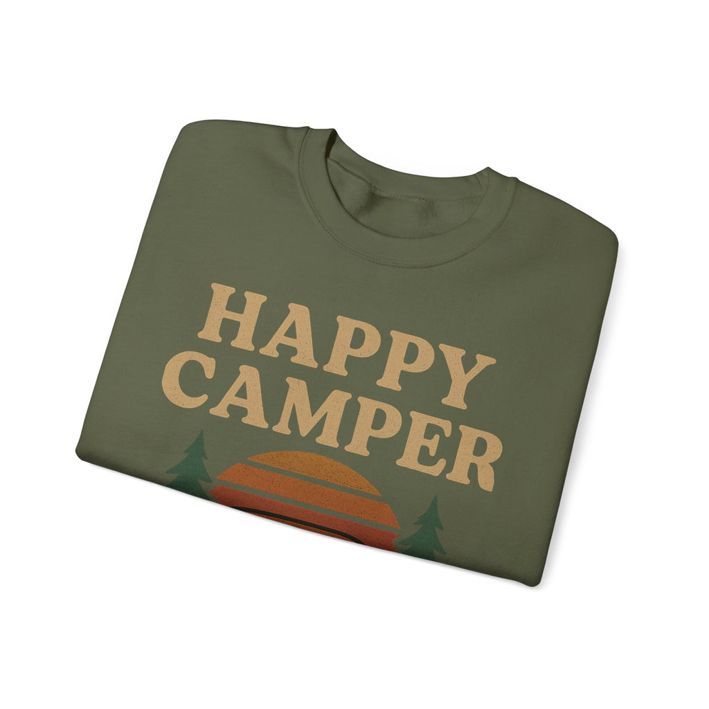 Gift For Campers Happy Camper Sweatshirt, Cozy Outdoor Crewneck, Perfect Gift for Campers, Adventure Apparel, Camping Lovers' Sweatshirt