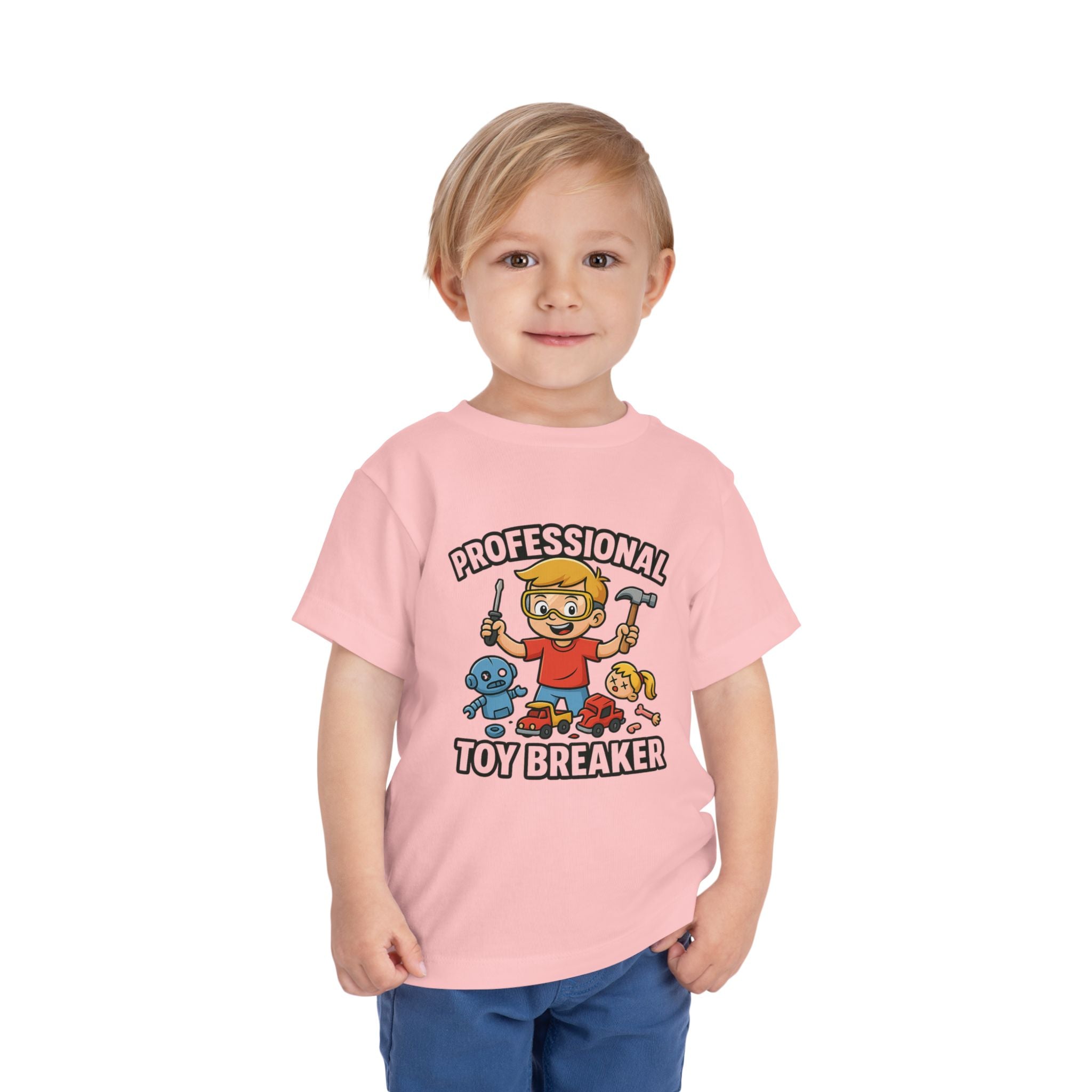 Professional Toy Breaker Toddler Tee, Fun Kids Shirt, Playful Gift for Boys, Child's Birthday Tee, Unique Toddler Outfit, Gift for Kids