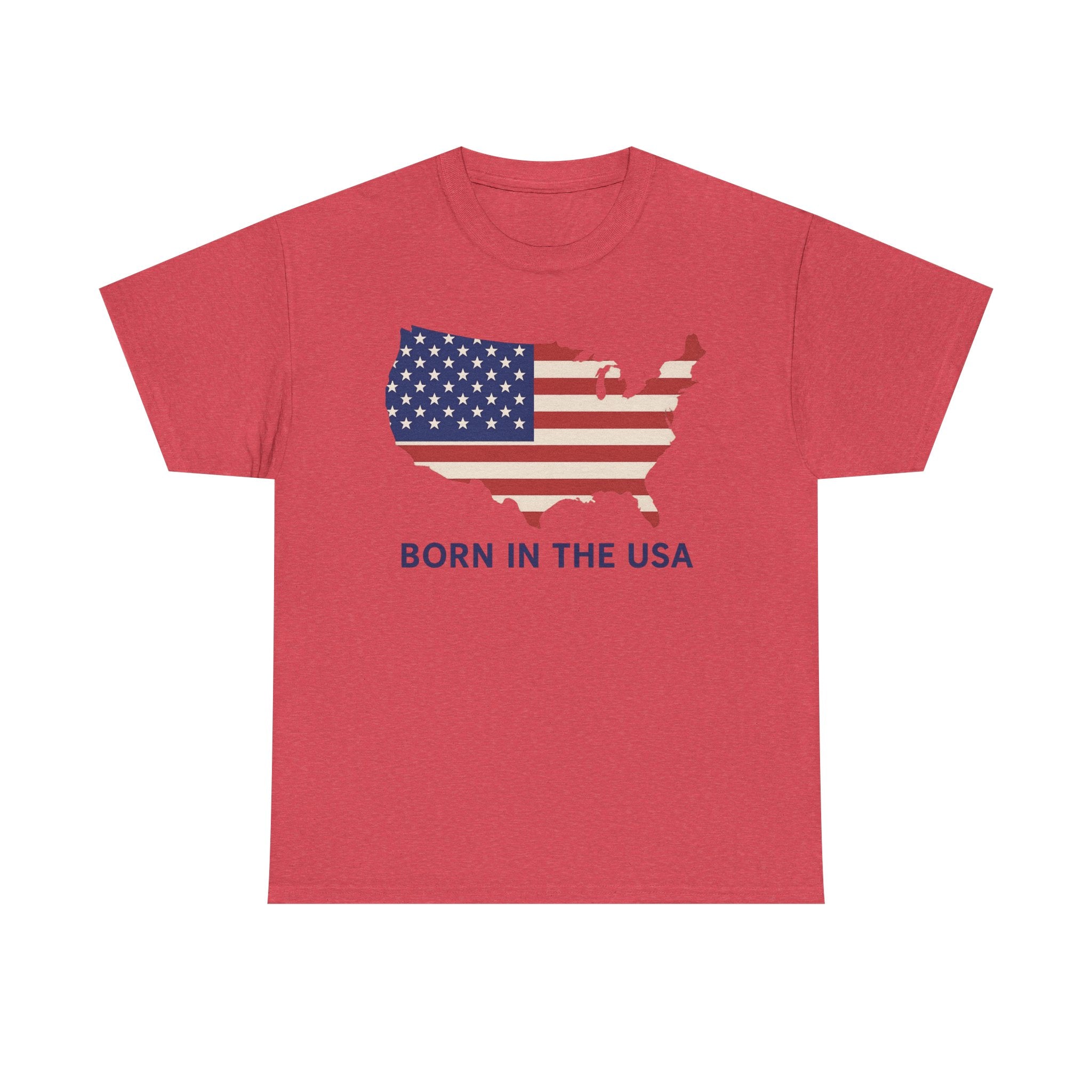 USA Pride Unisex Tee, 4th of July Gift, Born in USA, Patriotic Shirt, Couple Matching, Him Her, American Flag, Independence Day, Veterans