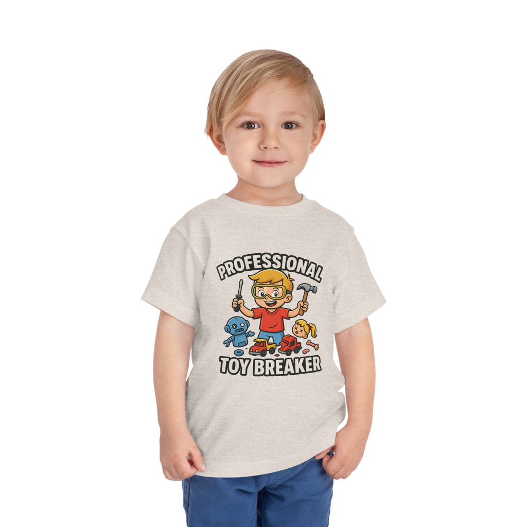 Professional Toy Breaker Toddler Tee, Fun Kids Shirt, Playful Gift for Boys, Child's Birthday Tee, Unique Toddler Outfit, Gift for Kids