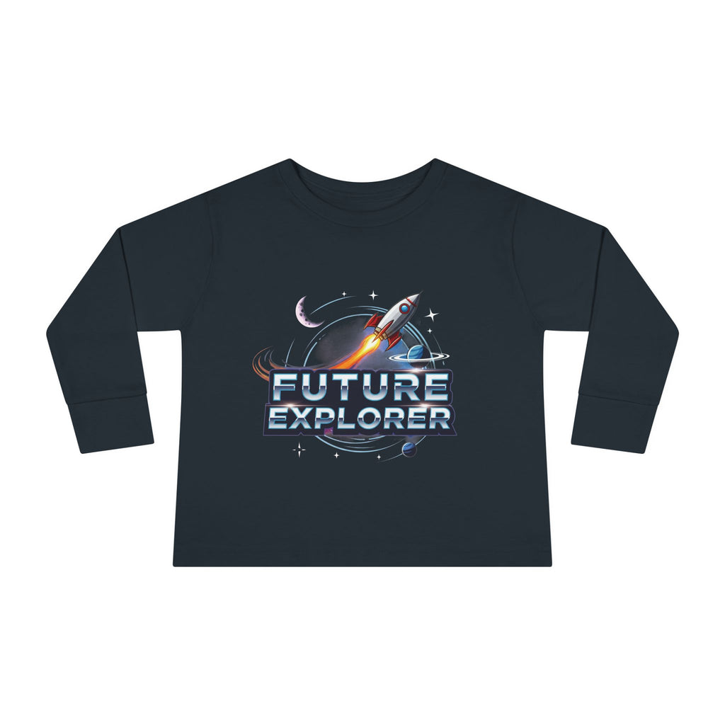 Toddler Long Sleeve Tee - Future Explorer Graphic, Kids Space Shirt, Birthday Gift for Toddlers, Boys and Girls, Adventure Tee, [...]