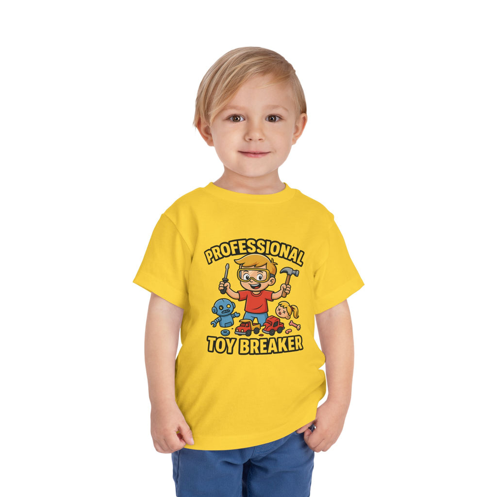 Professional Toy Breaker Toddler Tee, Fun Kids Shirt, Playful Gift for Boys, Child's Birthday Tee, Unique Toddler Outfit, Gift for Kids