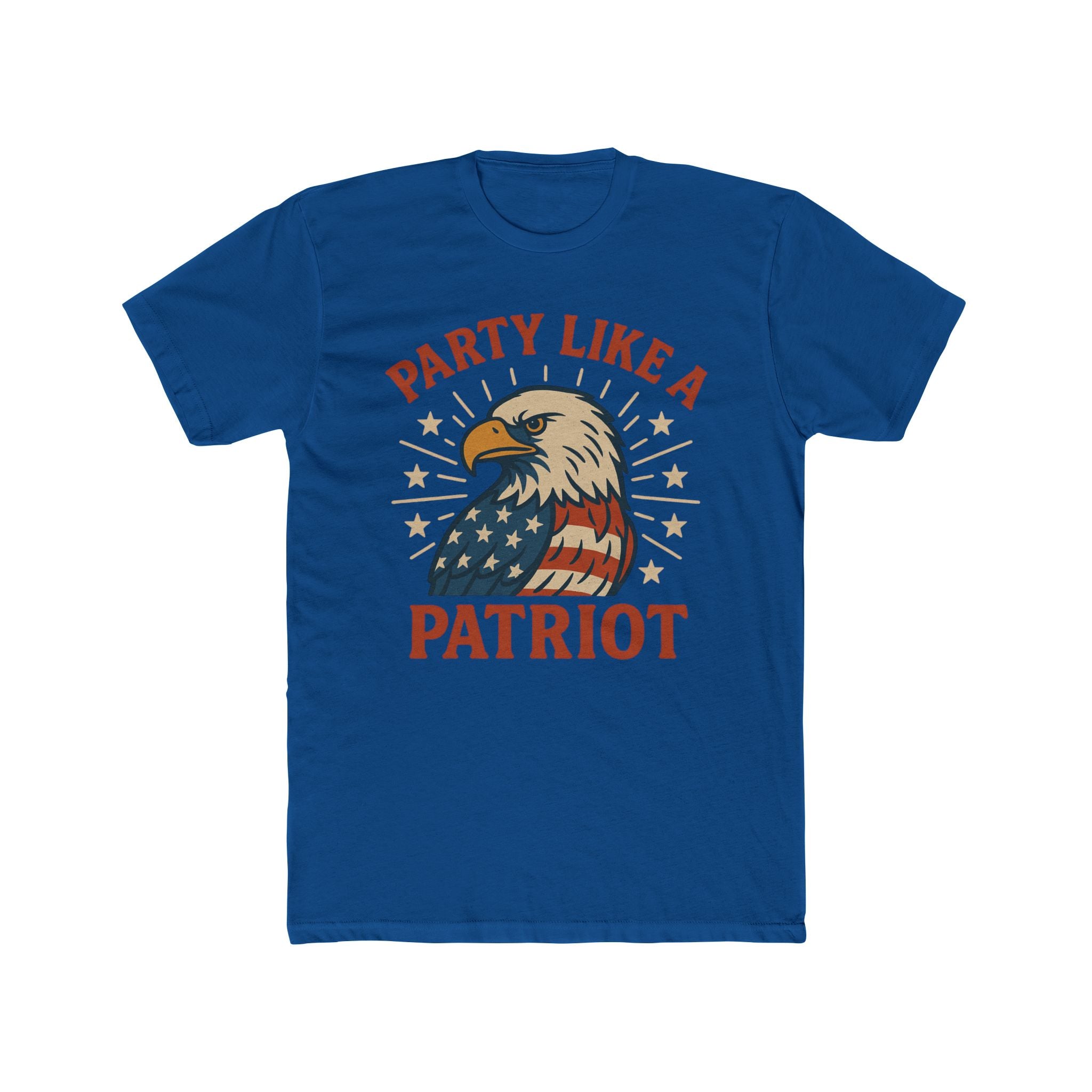 Party Like a Patriot Shirt Funny 4th of July T-Shirt Eagle Tee  USA Flag  Gift for Him  American Pride Independence Day