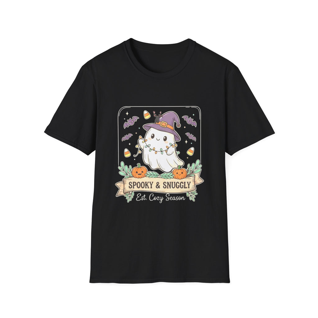 Spooky Halloween T-Shirt, Cute Ghost Graphic Tee, Unisex Cotton Fall Party Outfit Gift, Scary Halloween Shirt, Halloween Costume Top, Funny