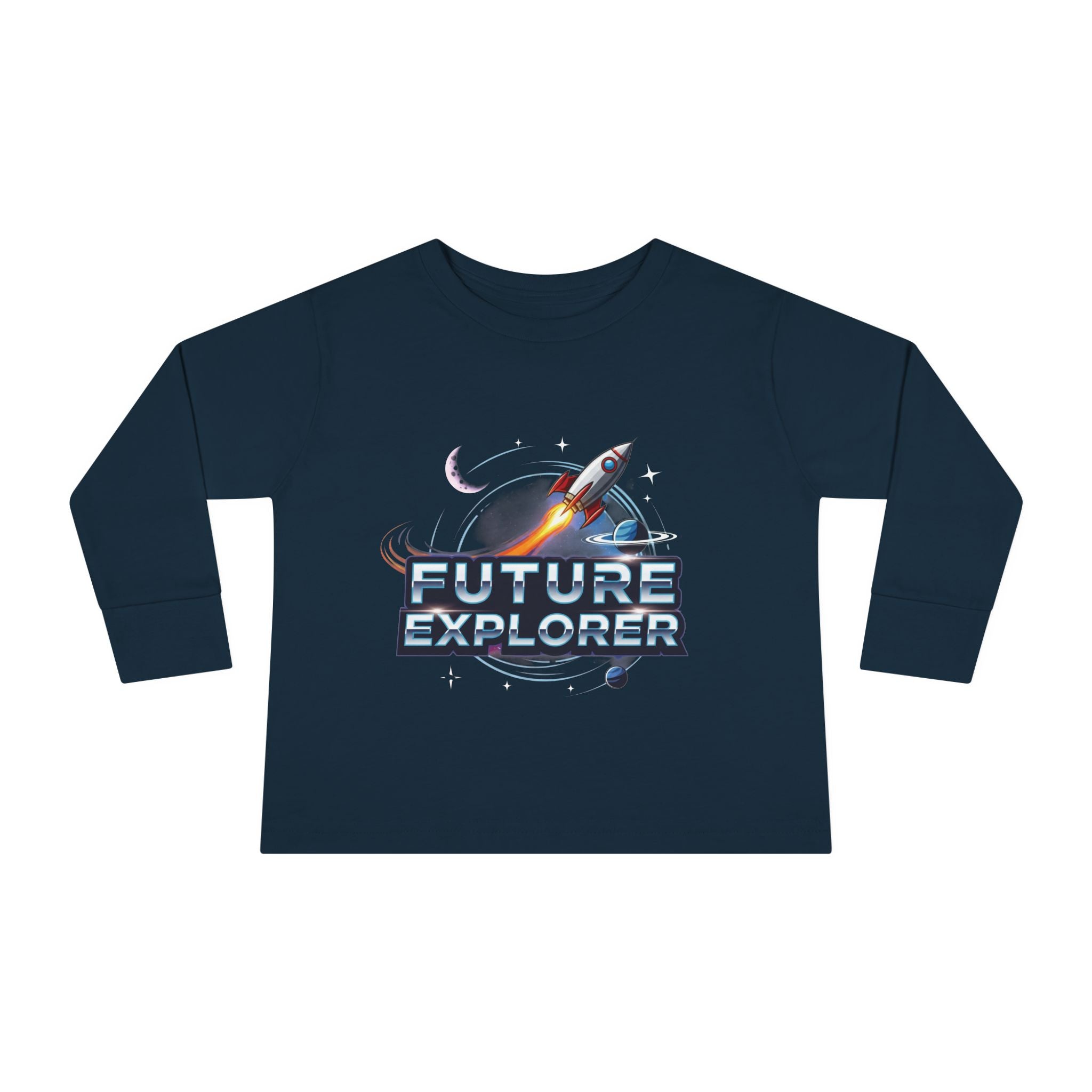 Toddler Long Sleeve Tee - Future Explorer Graphic, Kids Space Shirt, Birthday Gift for Toddlers, Boys and Girls, Adventure Tee, [...]