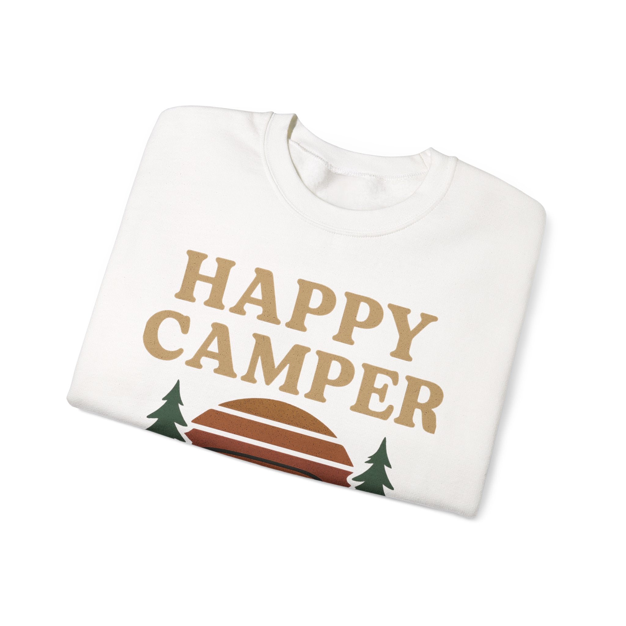 Gift For Campers Happy Camper Sweatshirt, Cozy Outdoor Crewneck, Perfect Gift for Campers, Adventure Apparel, Camping Lovers' Sweatshirt