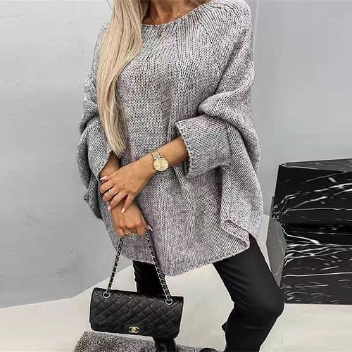 Winter Loose Batwing Sleeve Pullover Sweater Fashion Oversized Knitted